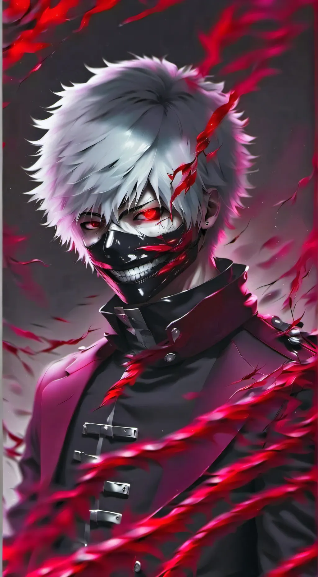 ai character: ken kaneki  background