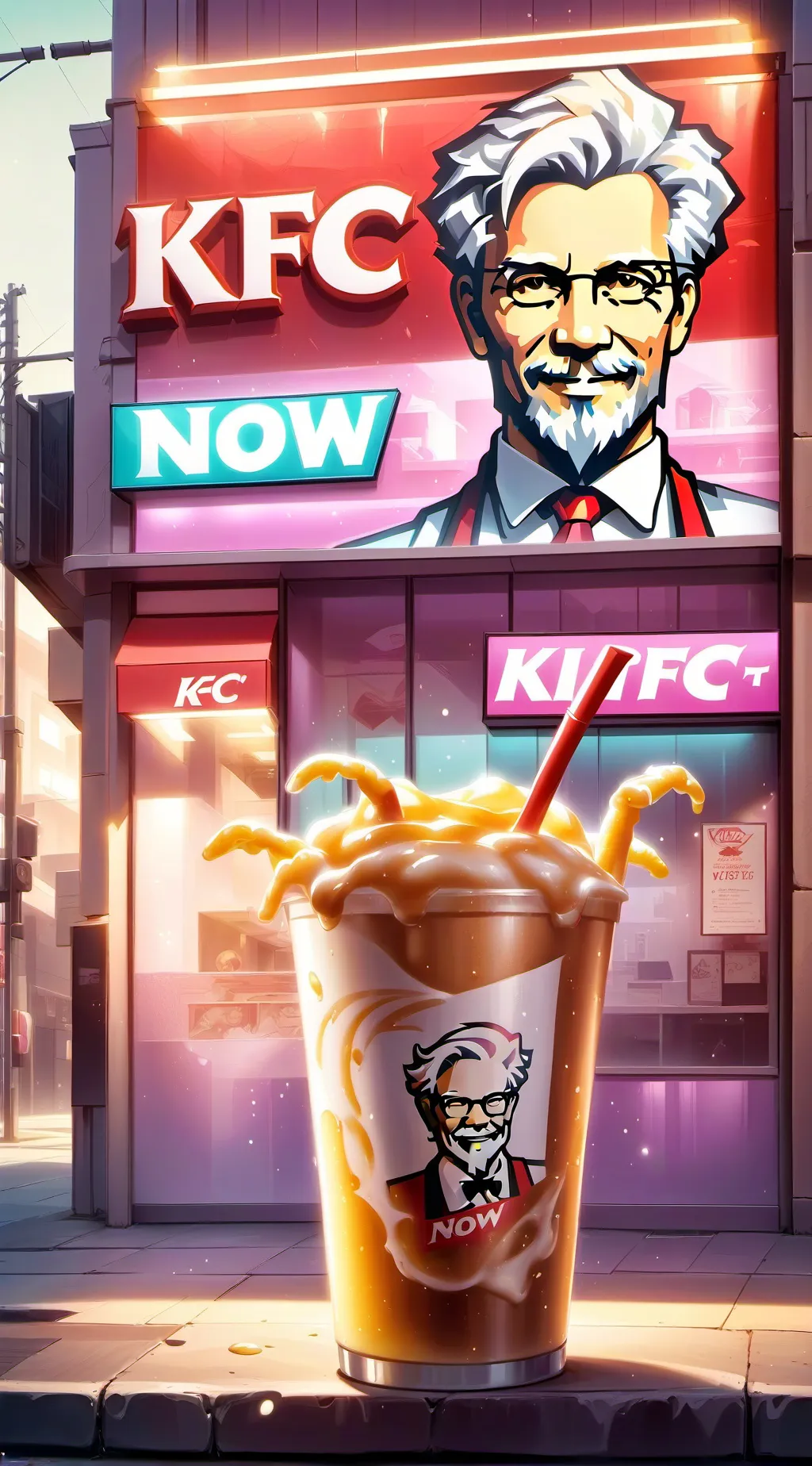 ai character: KFC is hiring now! background