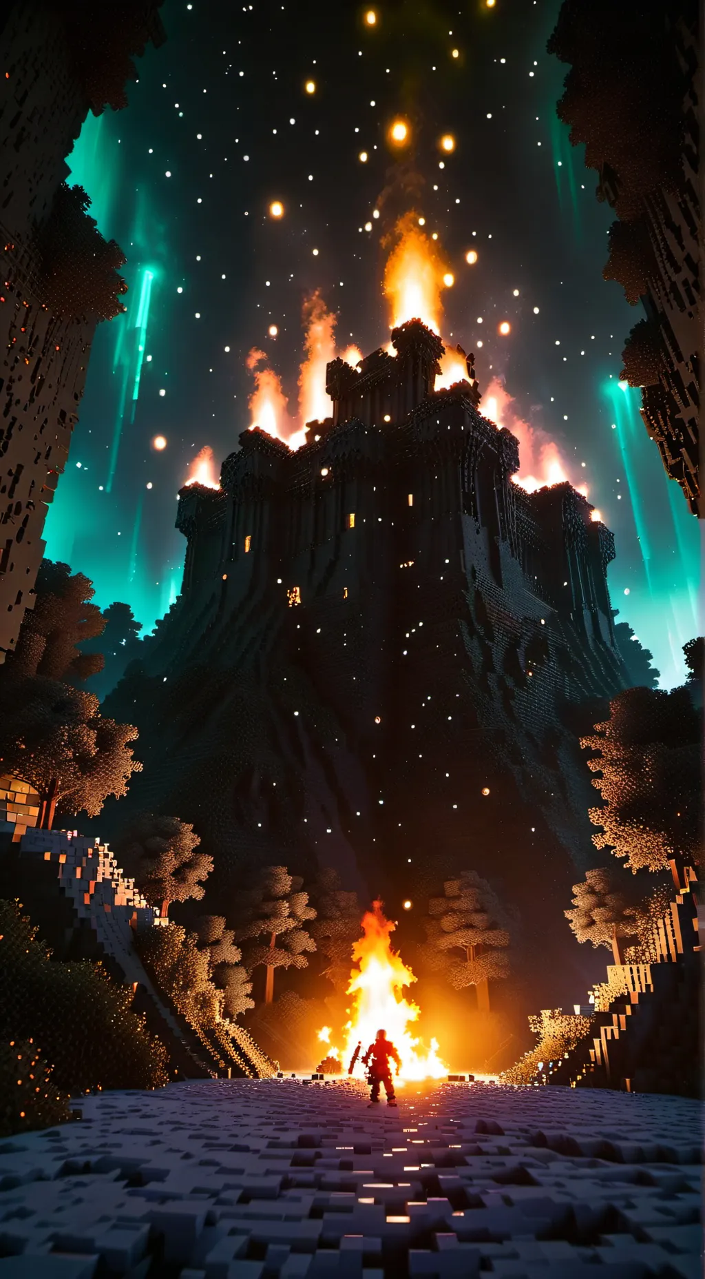 ai character: Minecraft background