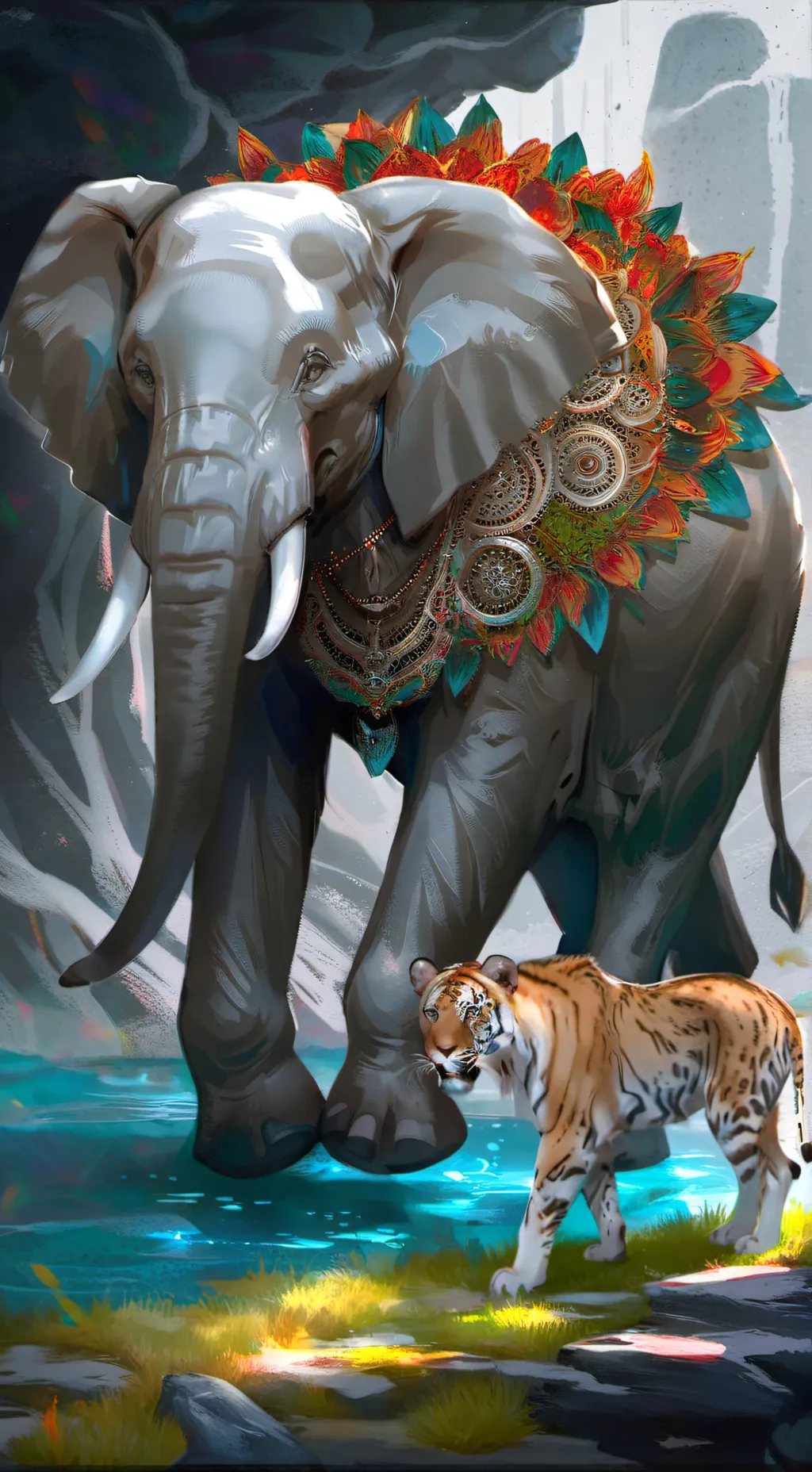 ai character: elephant background