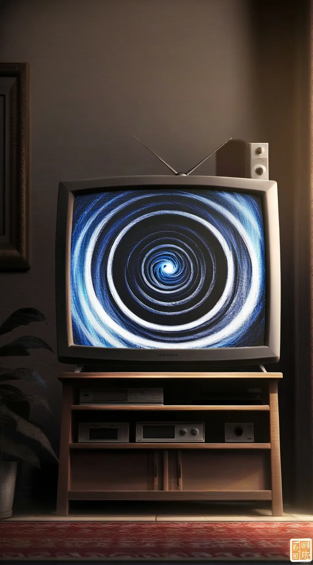 ai character: HH Hypnotized background