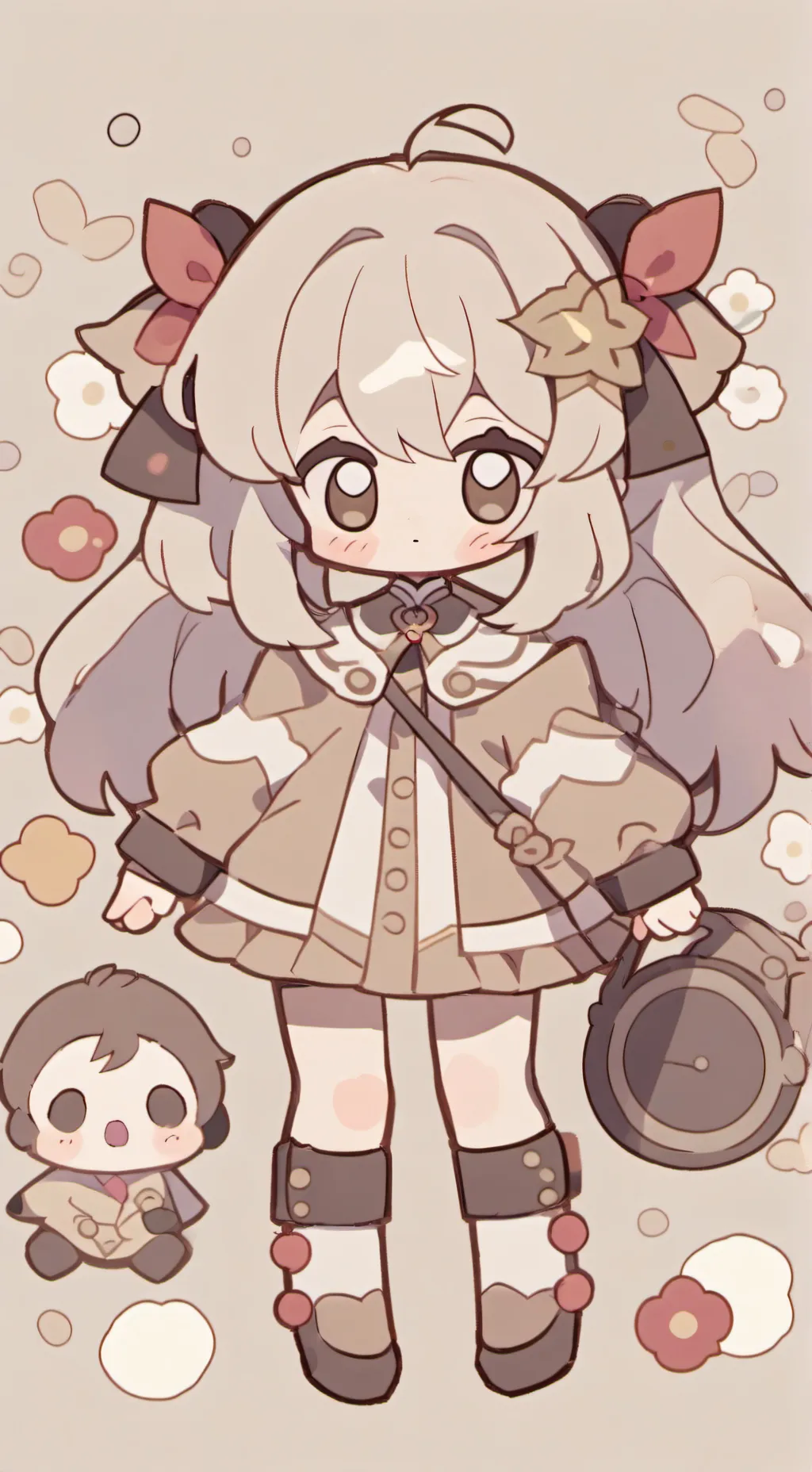 ai character: doodle and arkey background
