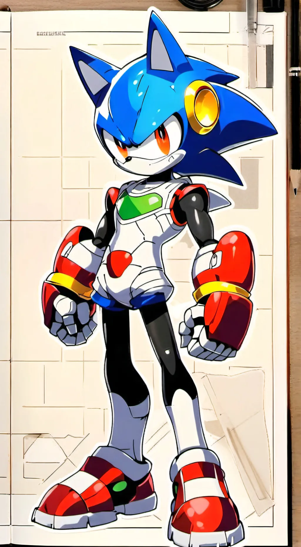 ai character: Robot Man background