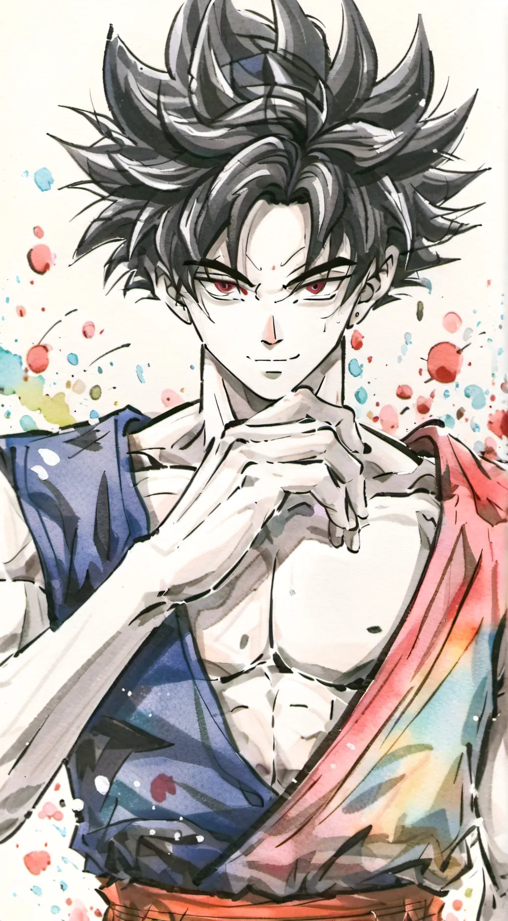 ai character: Goku black background