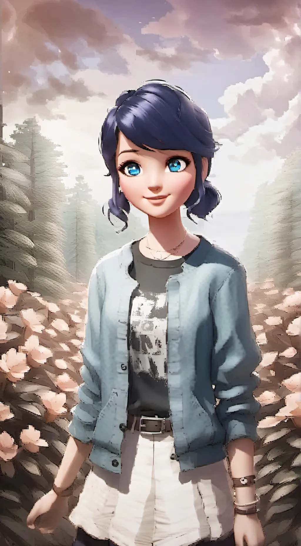 ai character: Marinette/Ladybug  background