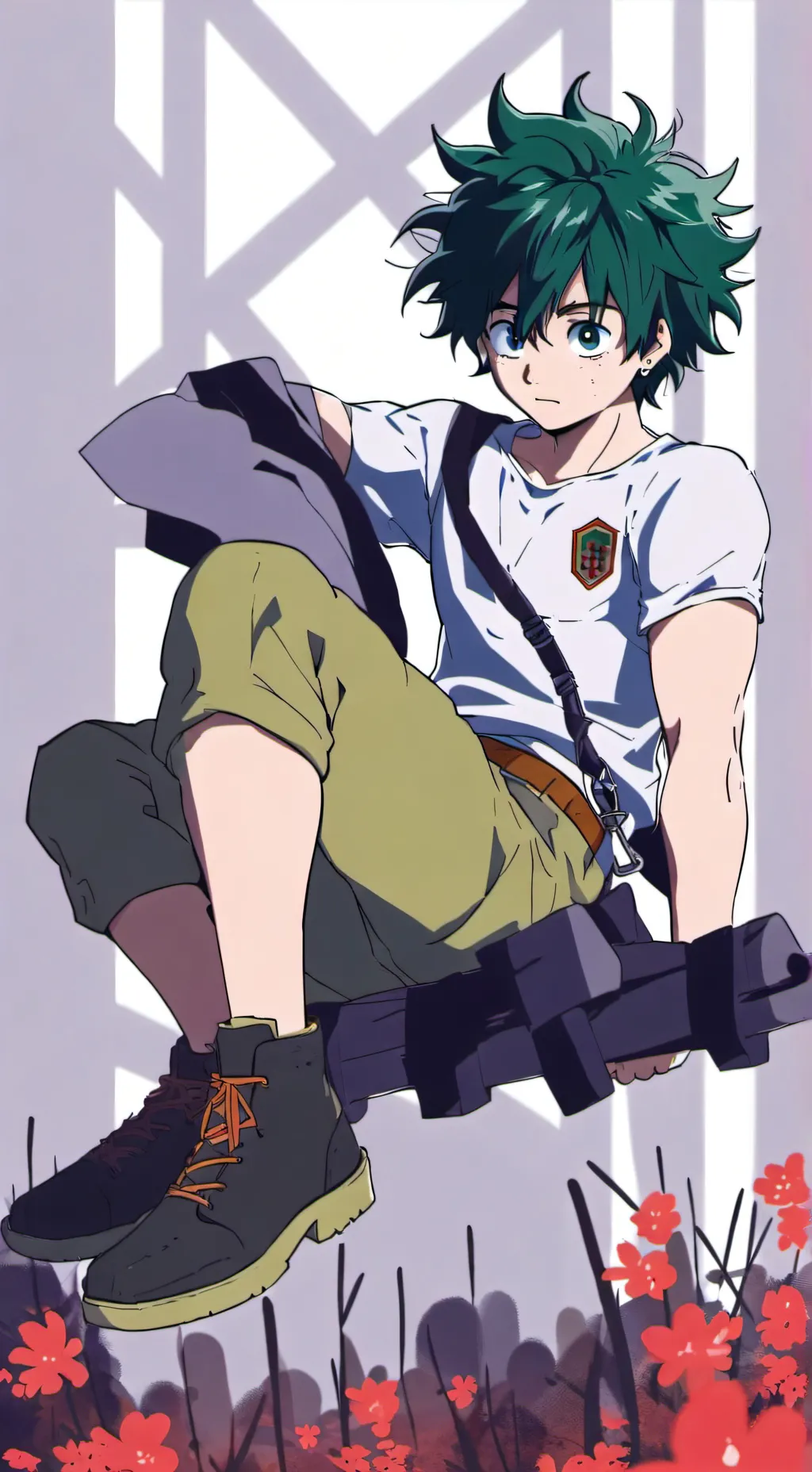 ai character: deku vigilante  background