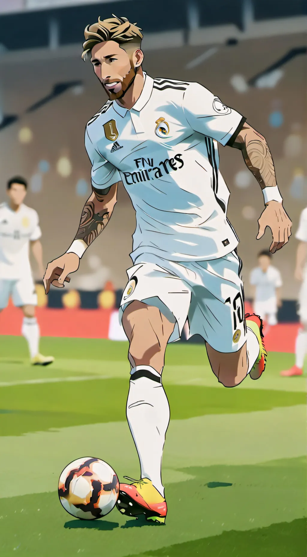 ai character: Sergio ramos  background