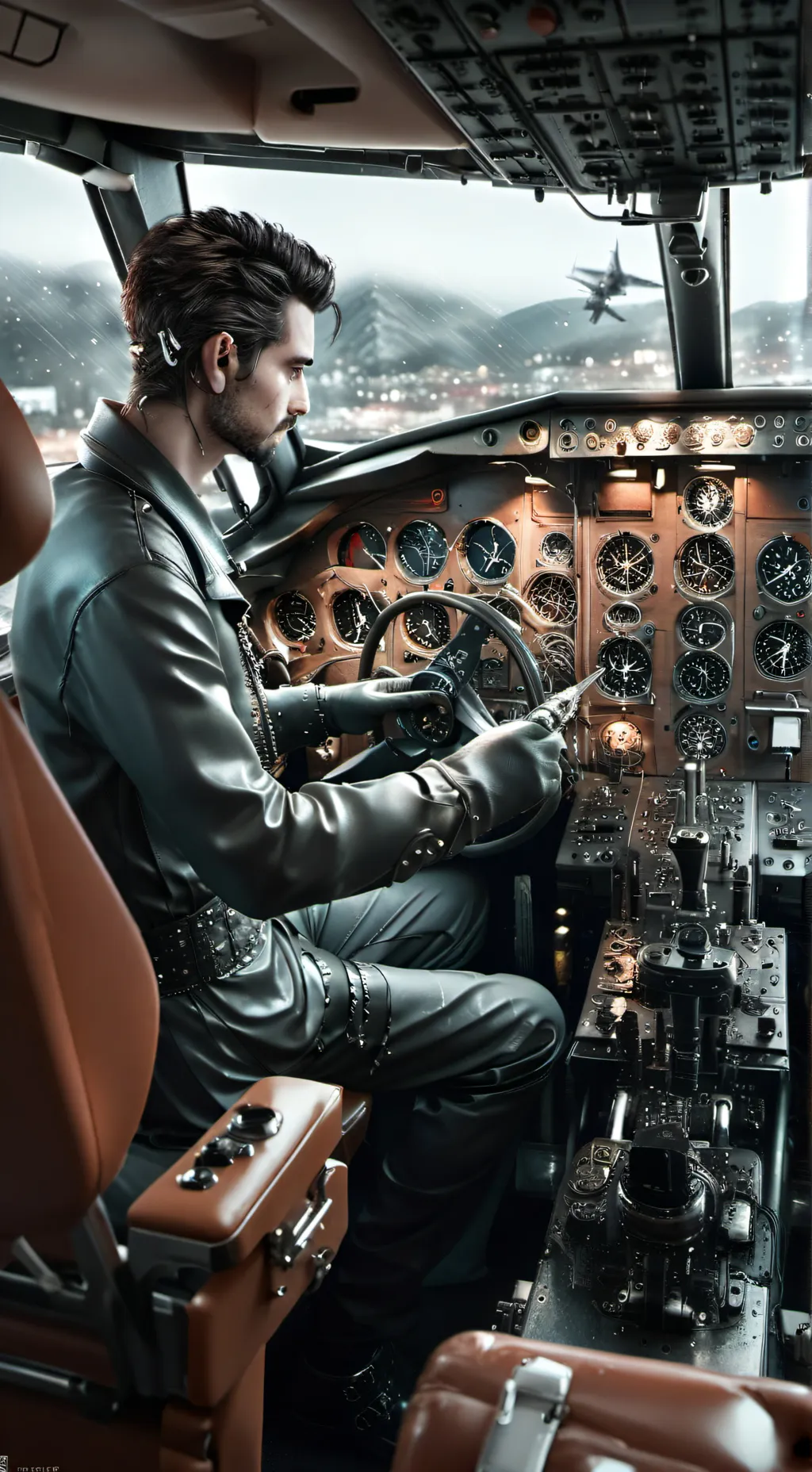 ai character: Airbus A380  background