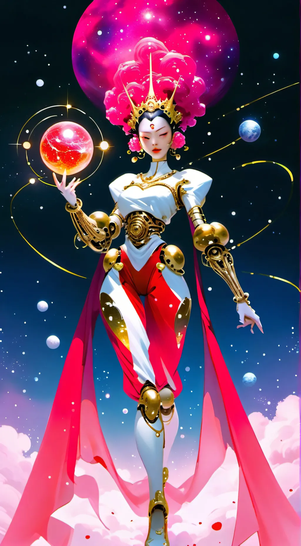 ai character: Gold Heart Empress background