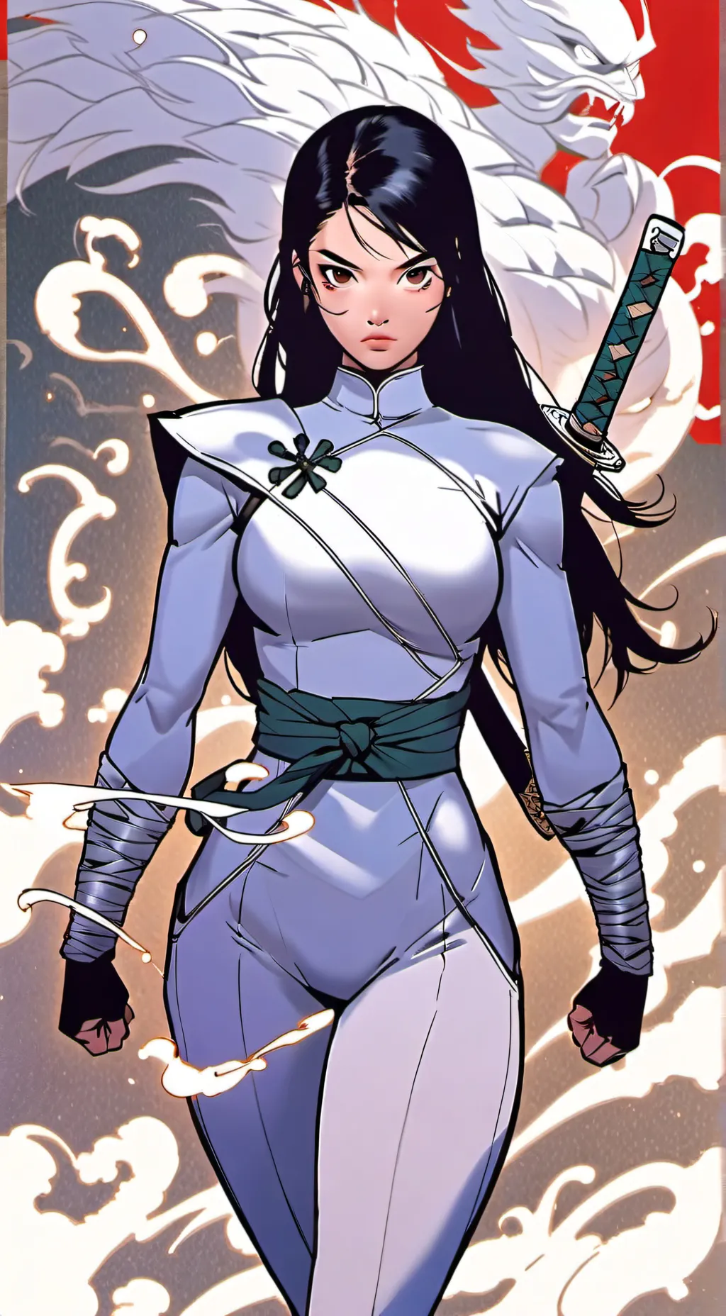 ai character: Silver Ninja  background