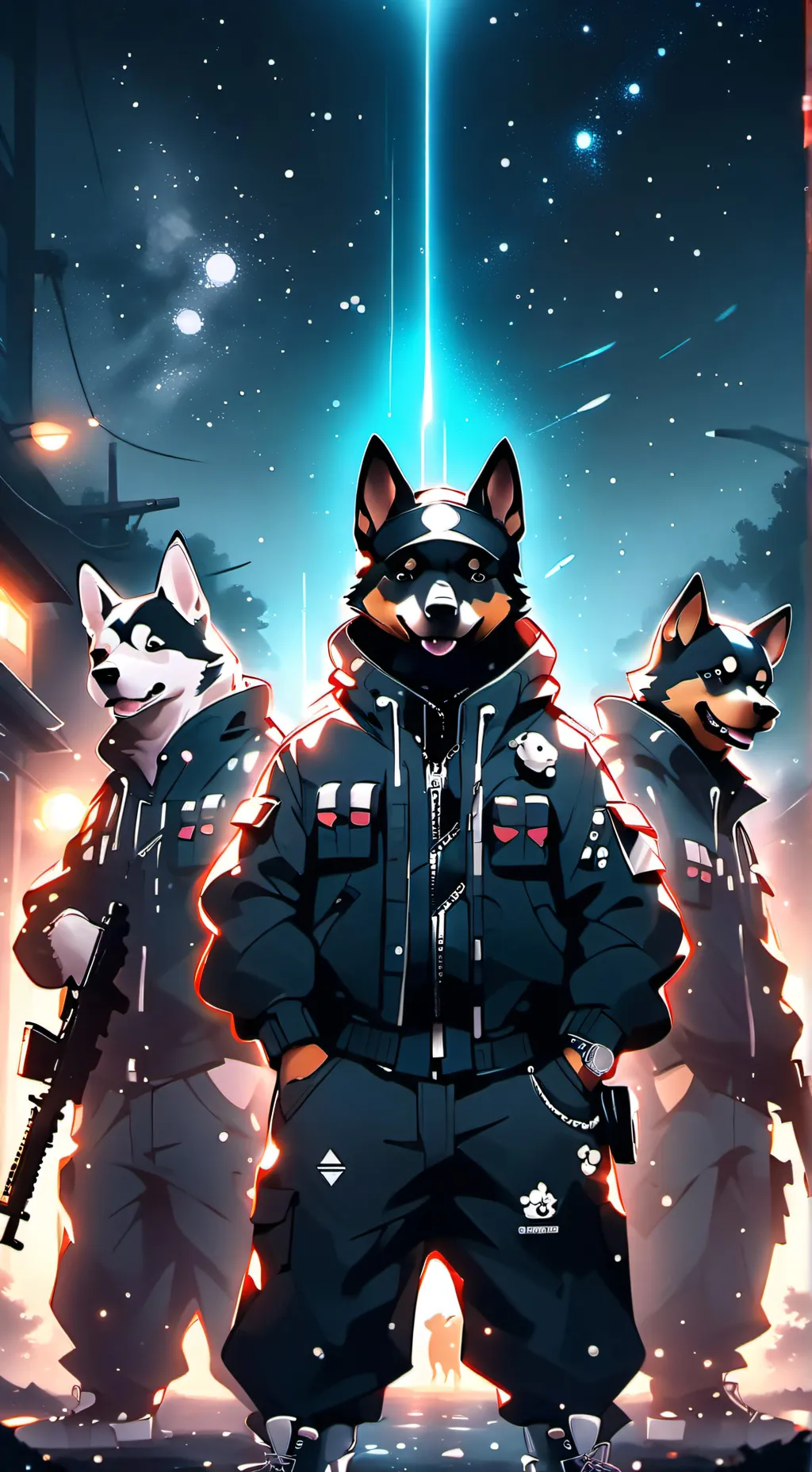 ai character: sniper dog gang background