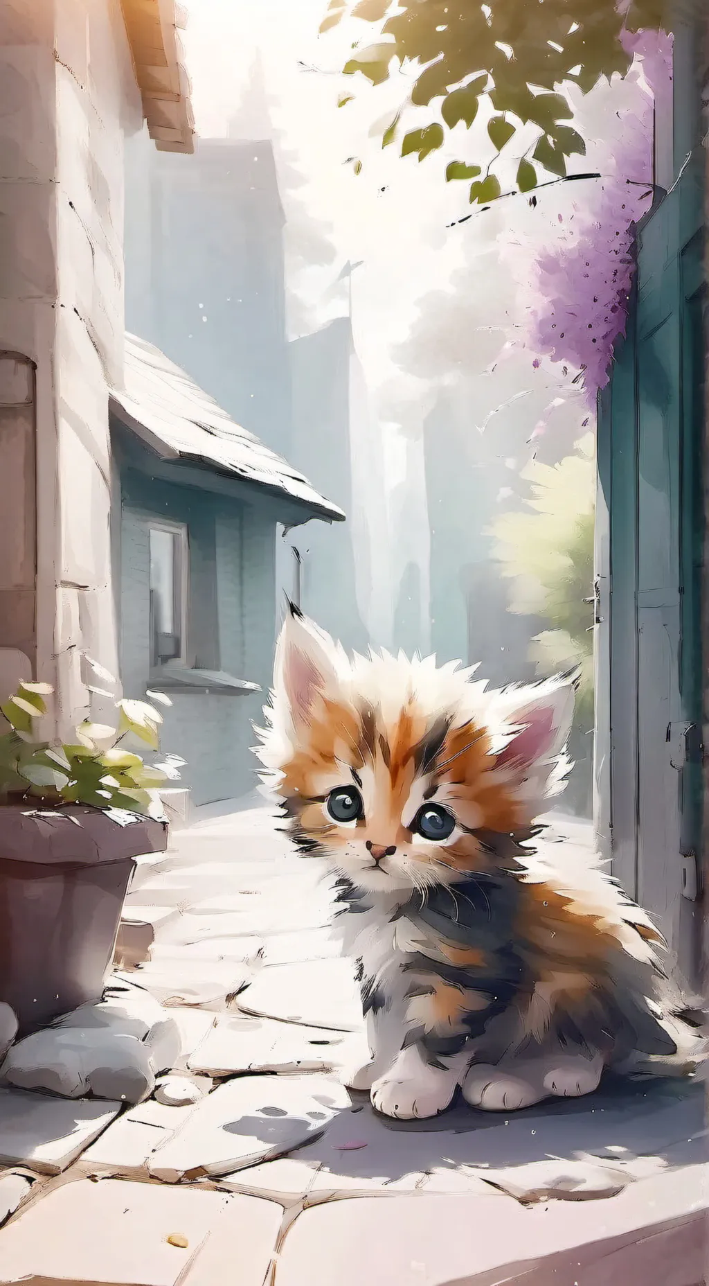 ai character: Stomped kitten background