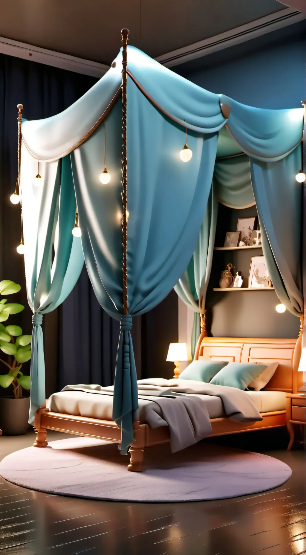 ai character: Sg sleepover background