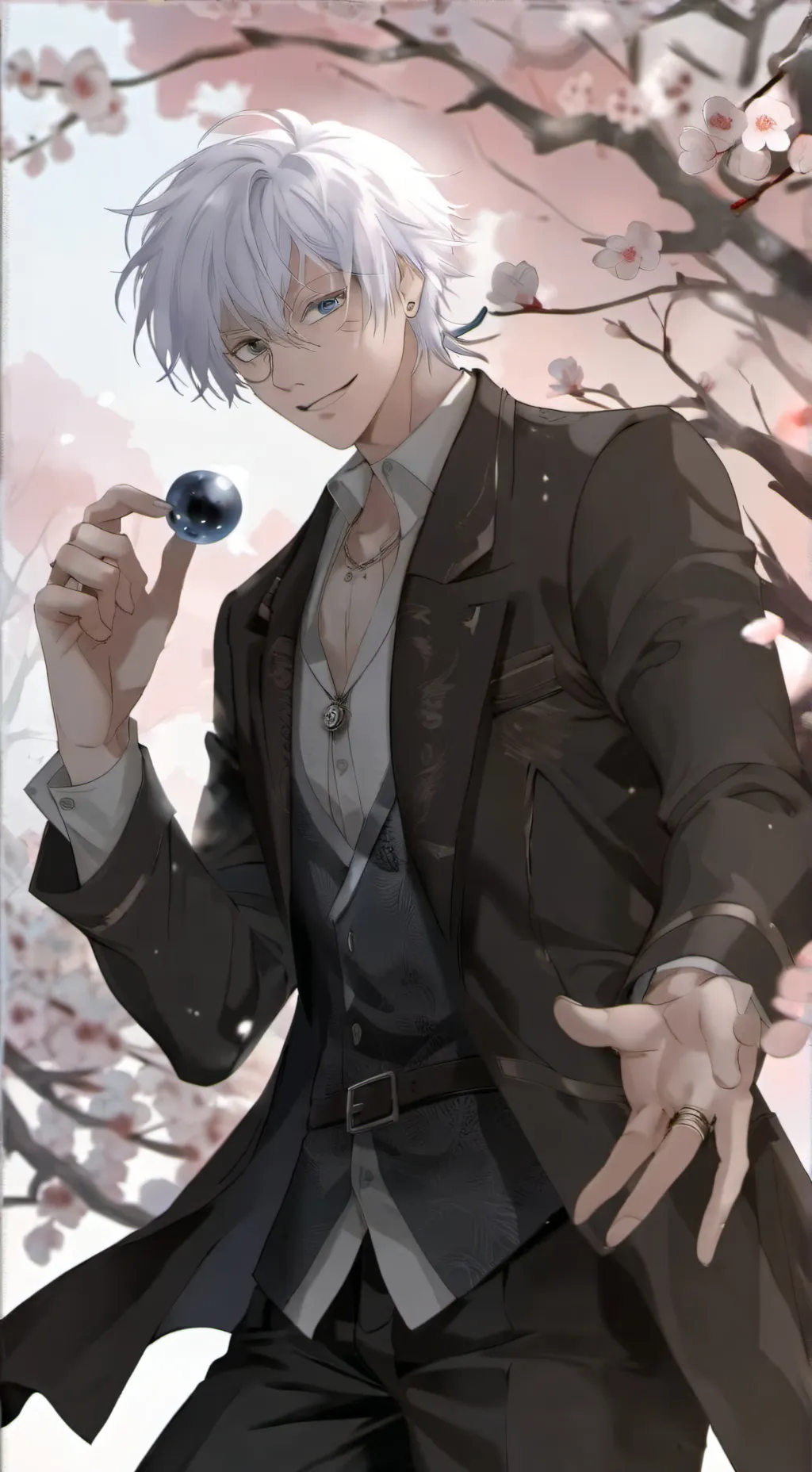 ai character: SATORO GOJO background