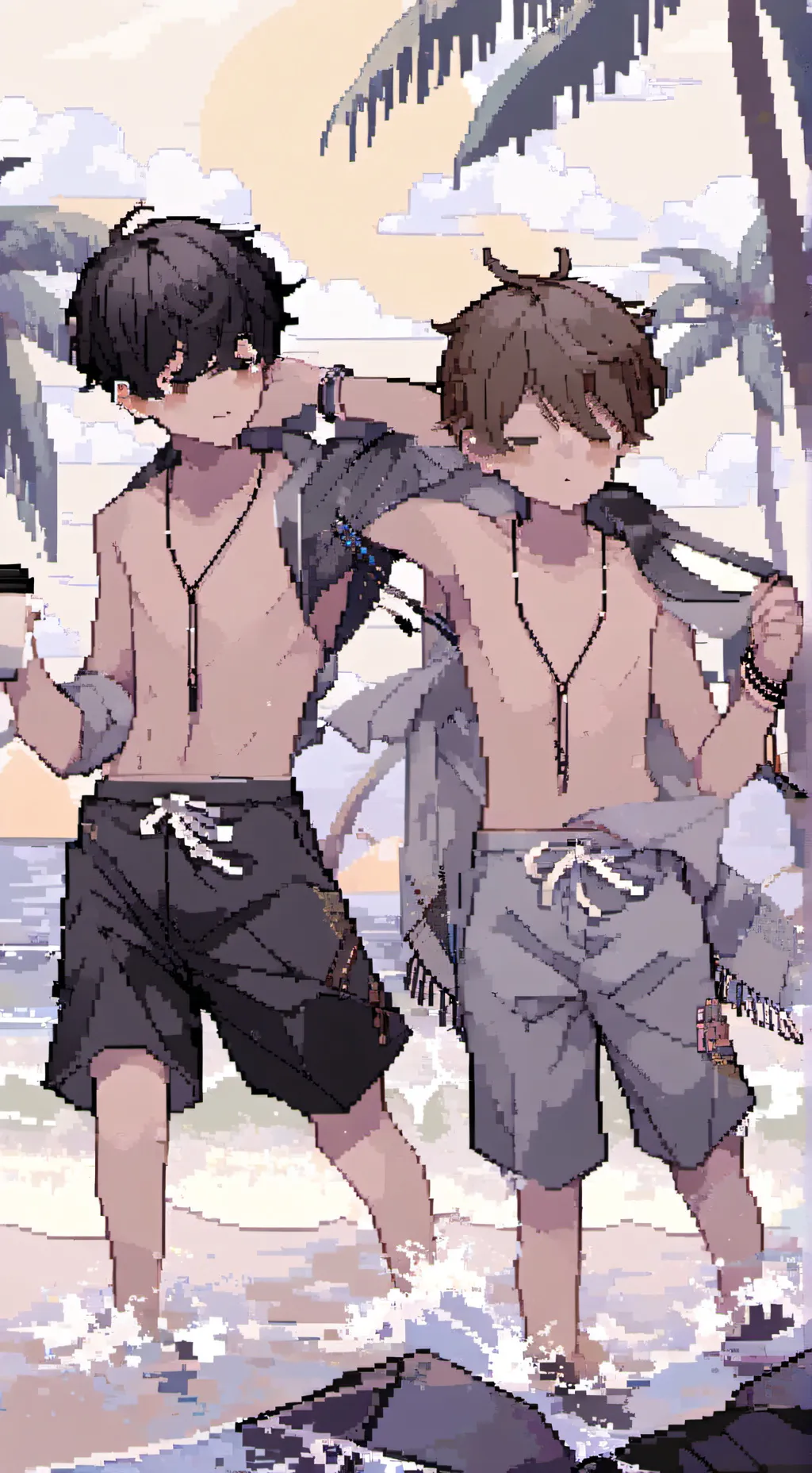 ai character: nike y Francisco  background