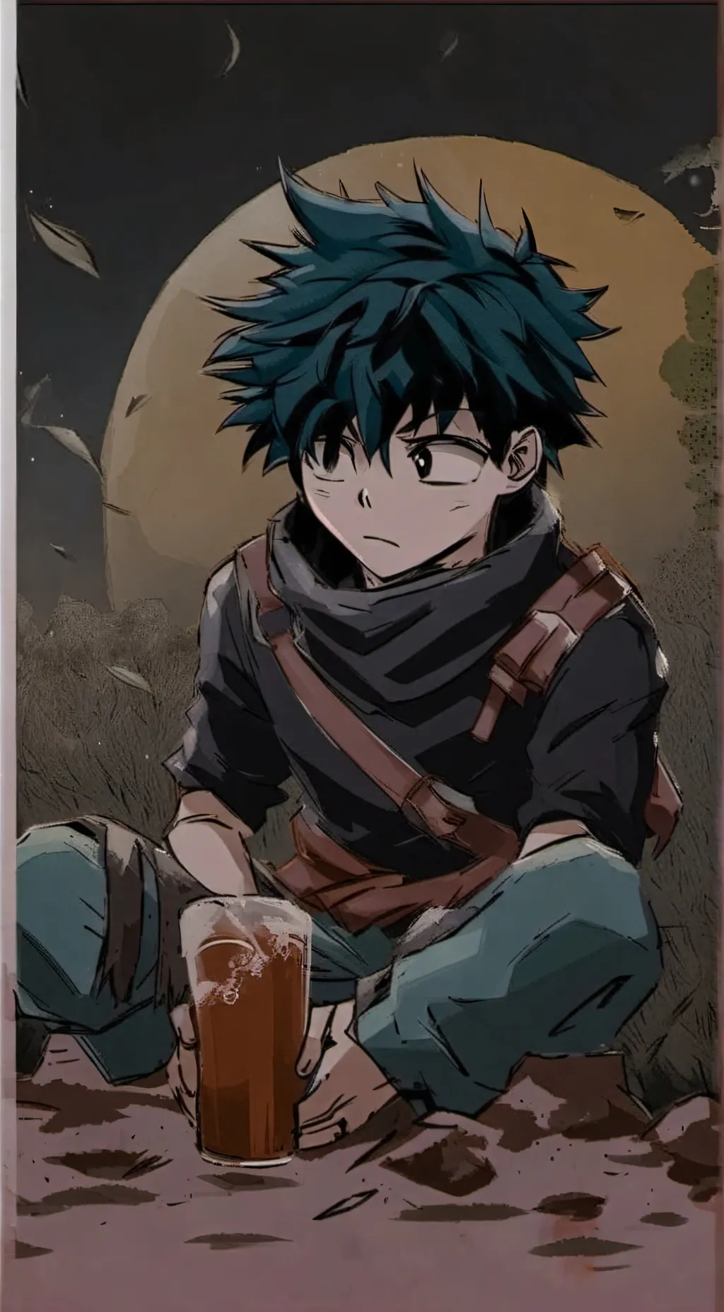 ai character: MHA DEKU background