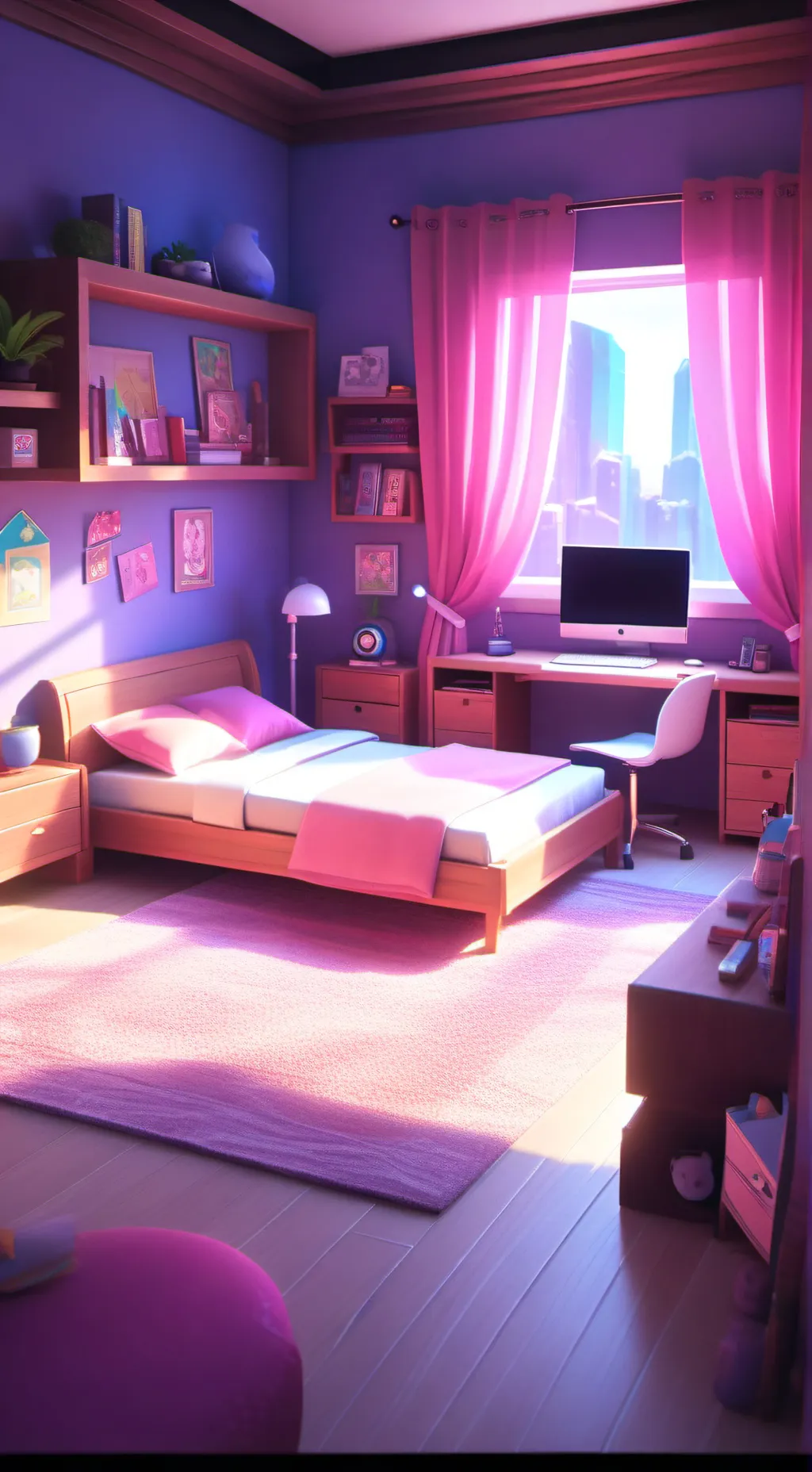 ai character: festa do pijama background