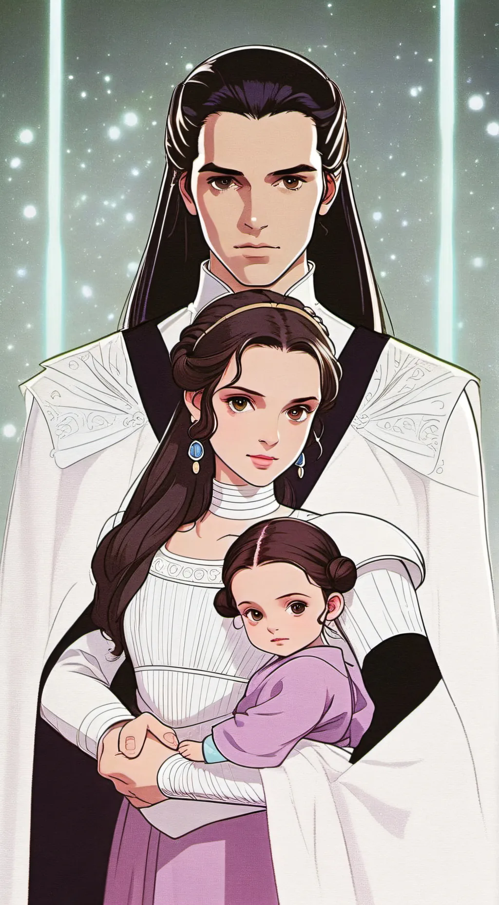 ai character: Anakin padme zoie background