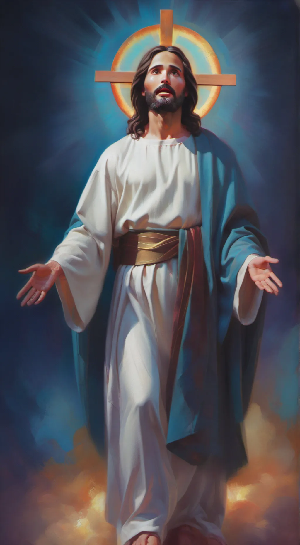 ai character: Jesus background