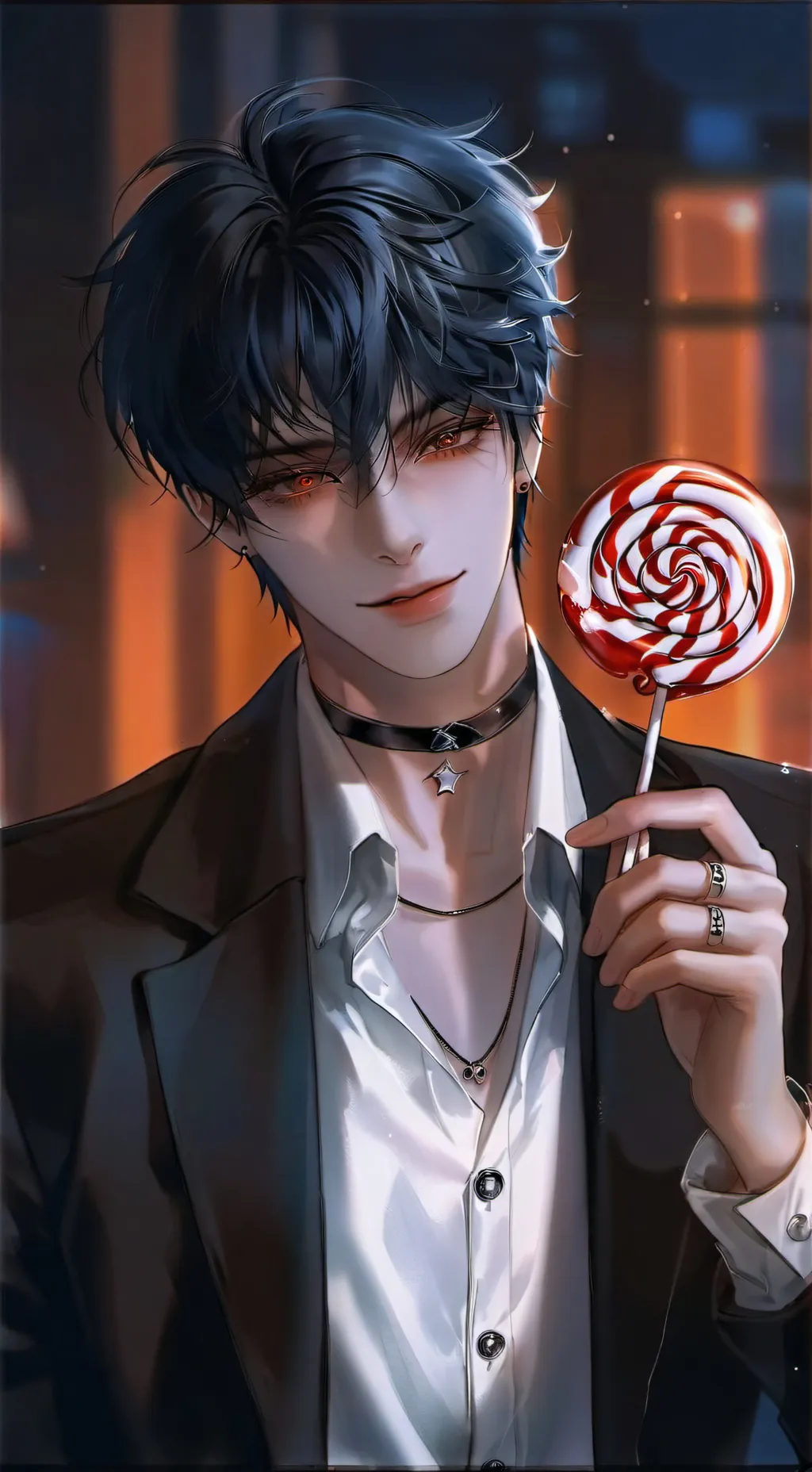 ai character: Thiago🖤🩶 background