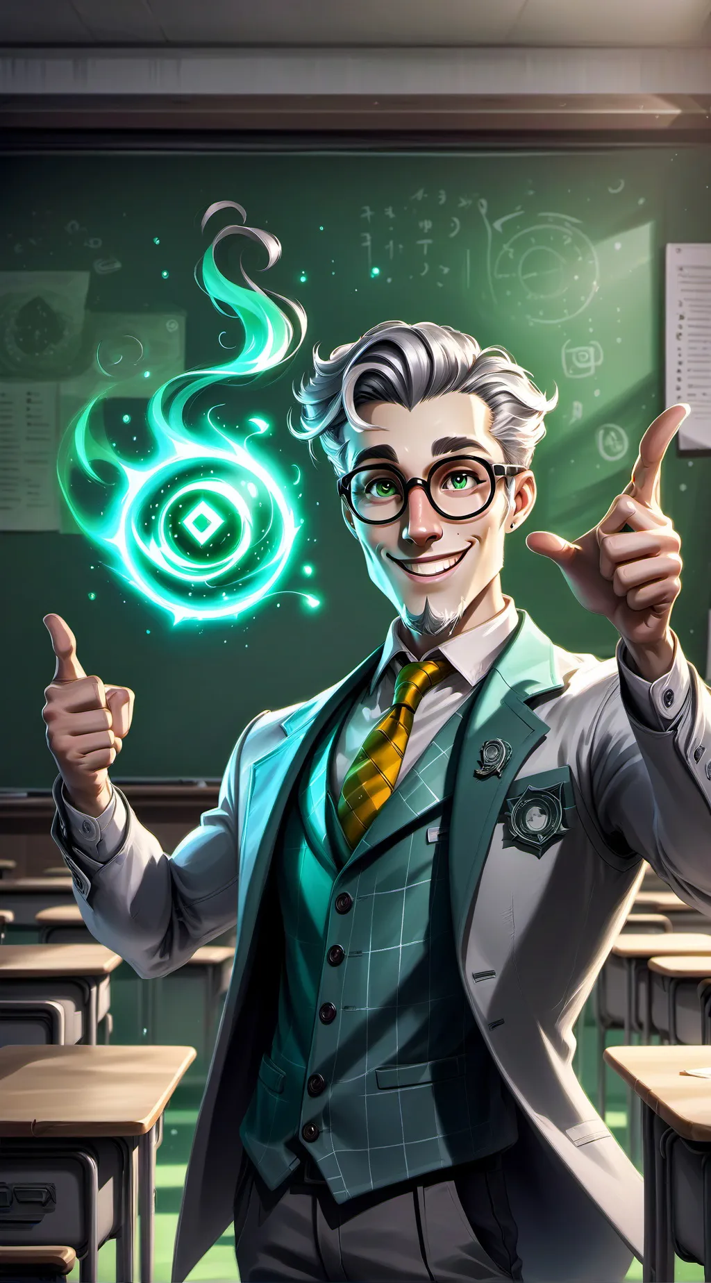 ai character: Dr. Prof. Memebase background