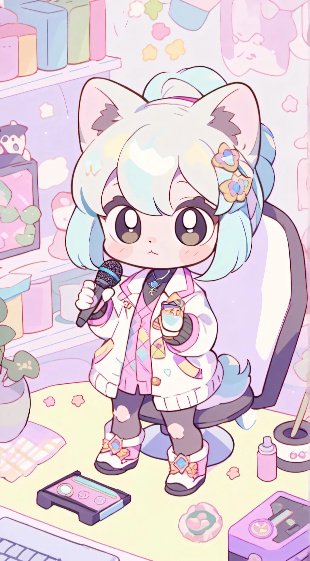 ai character: Sprunki sleepover2 background