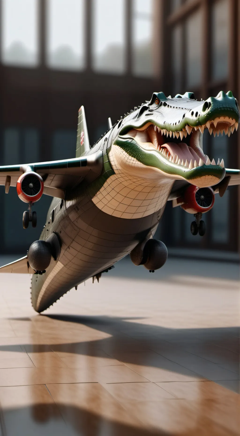 ai character: bombardino crocodi background