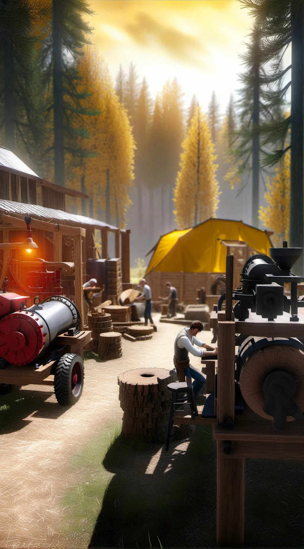 ai character: Timber Tycoon background
