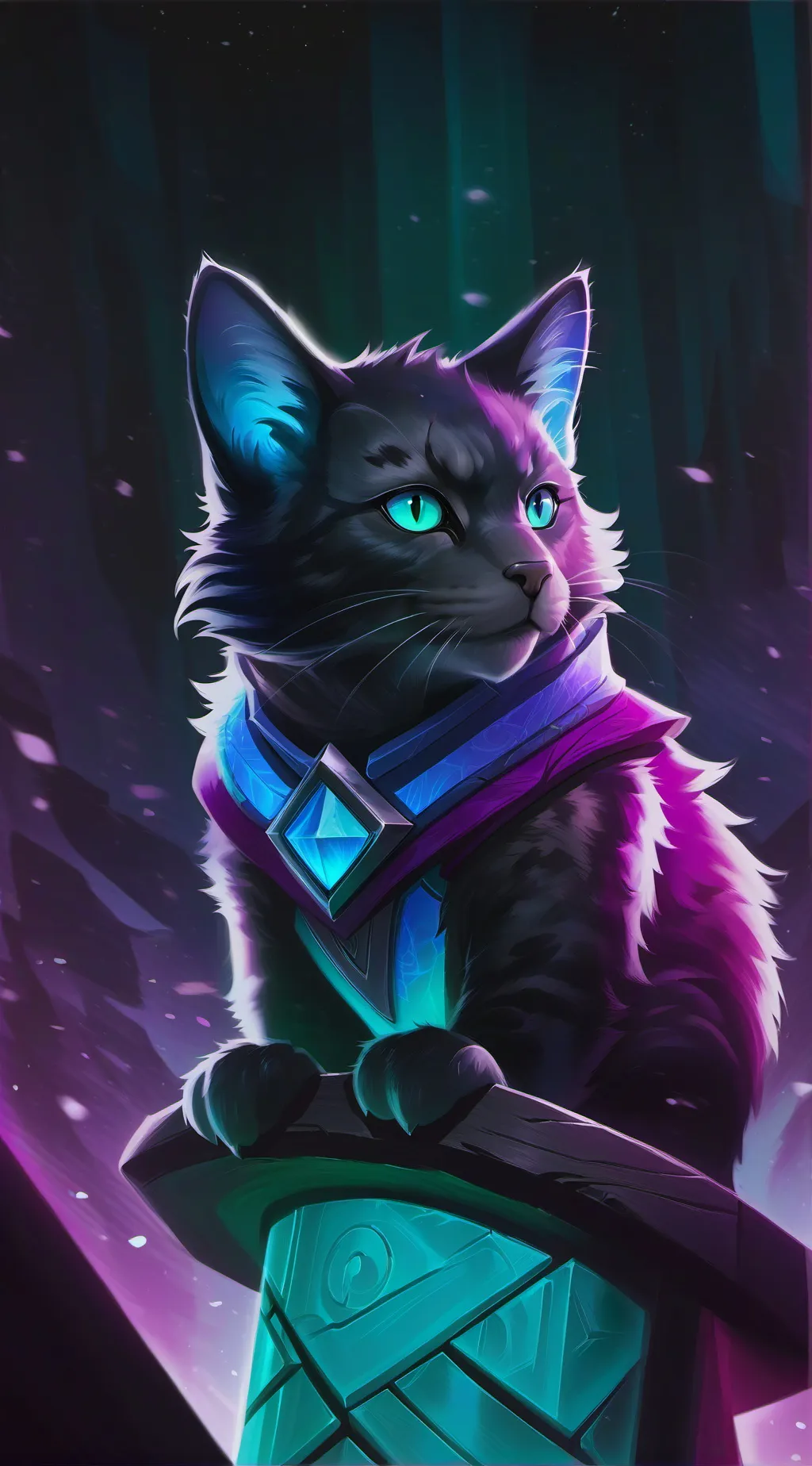 ai character: wise cat background