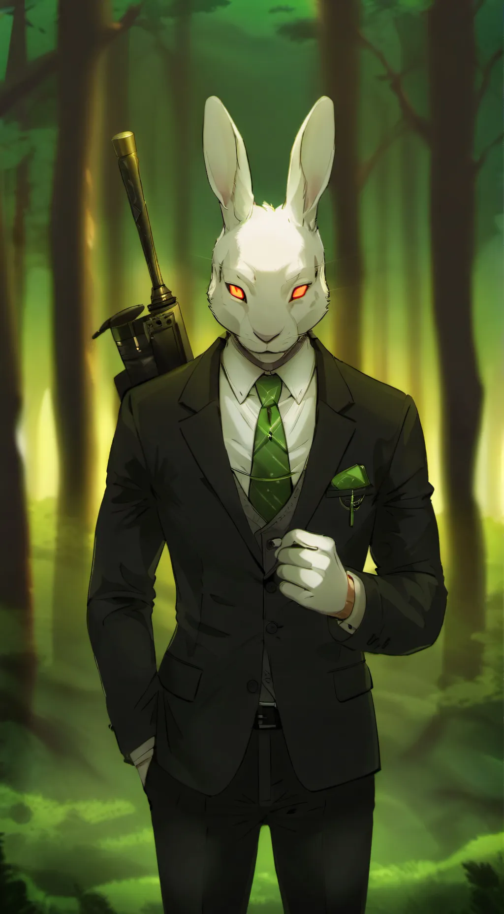 ai character: The White Rabbit background