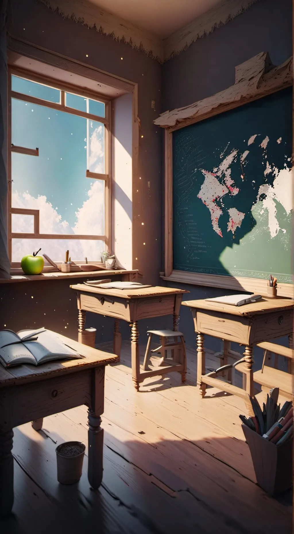 ai character: Classroom background
