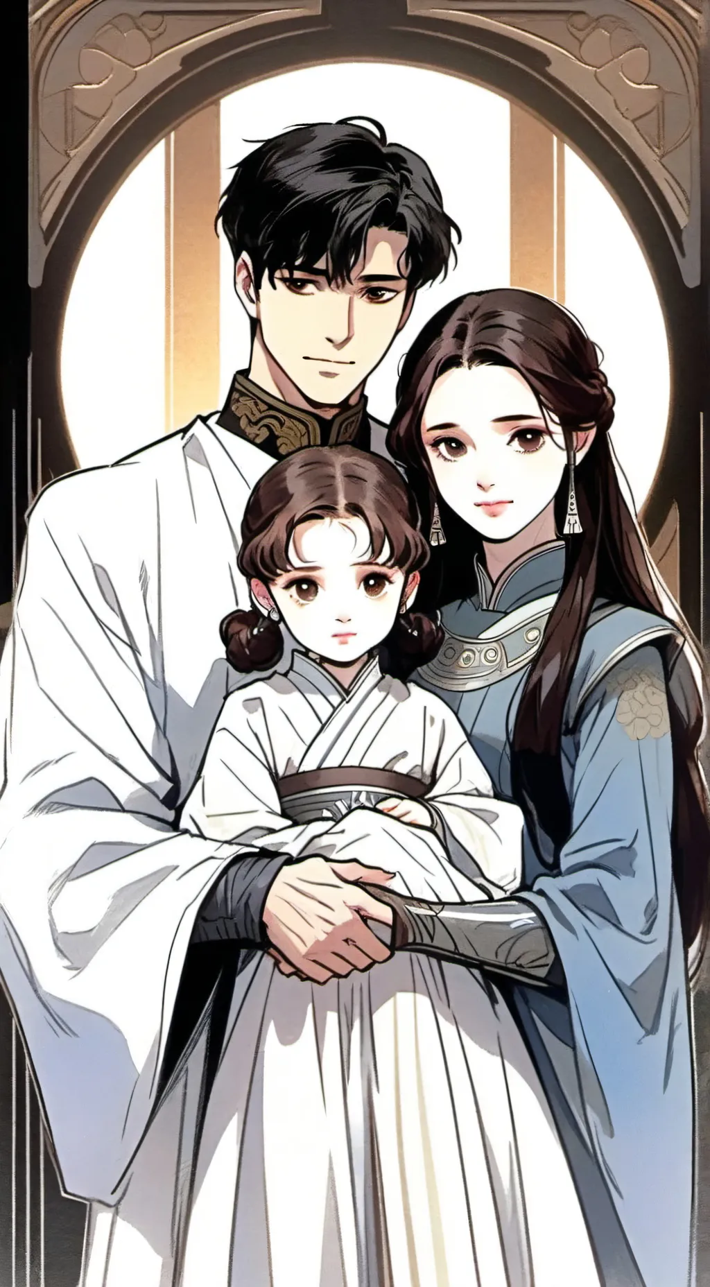 ai character: sangwoo padme zoie background