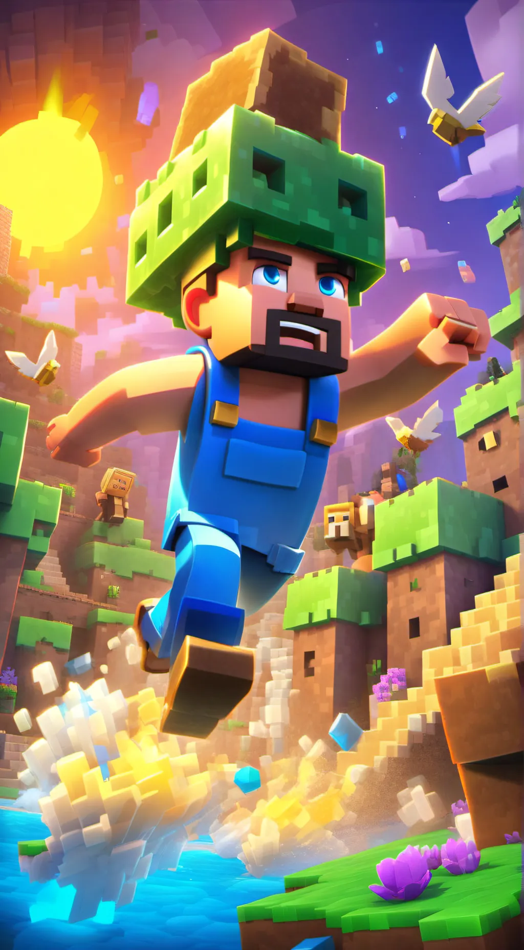 ai character: A Minecraft Movie background