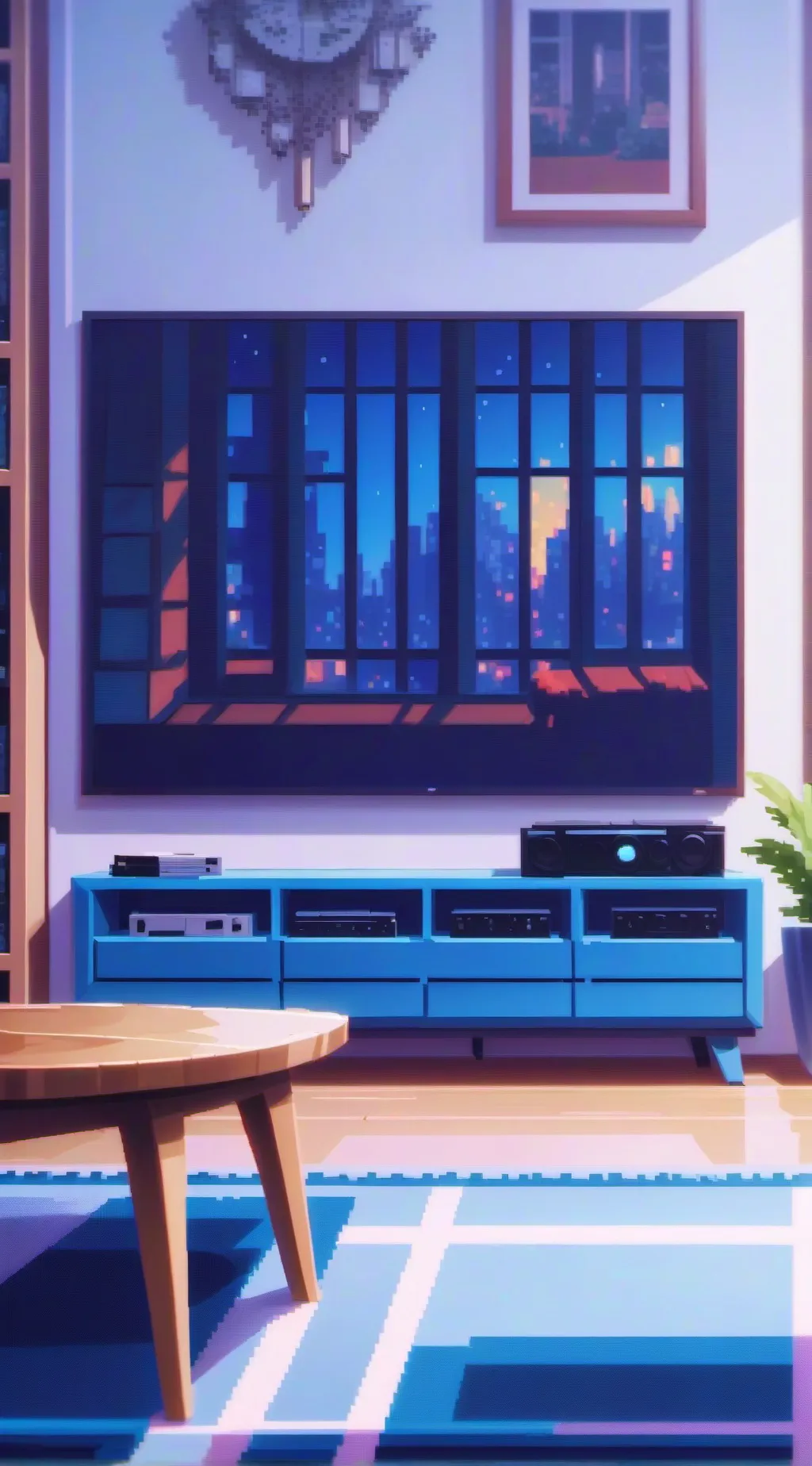 ai character: HB Movie Night background