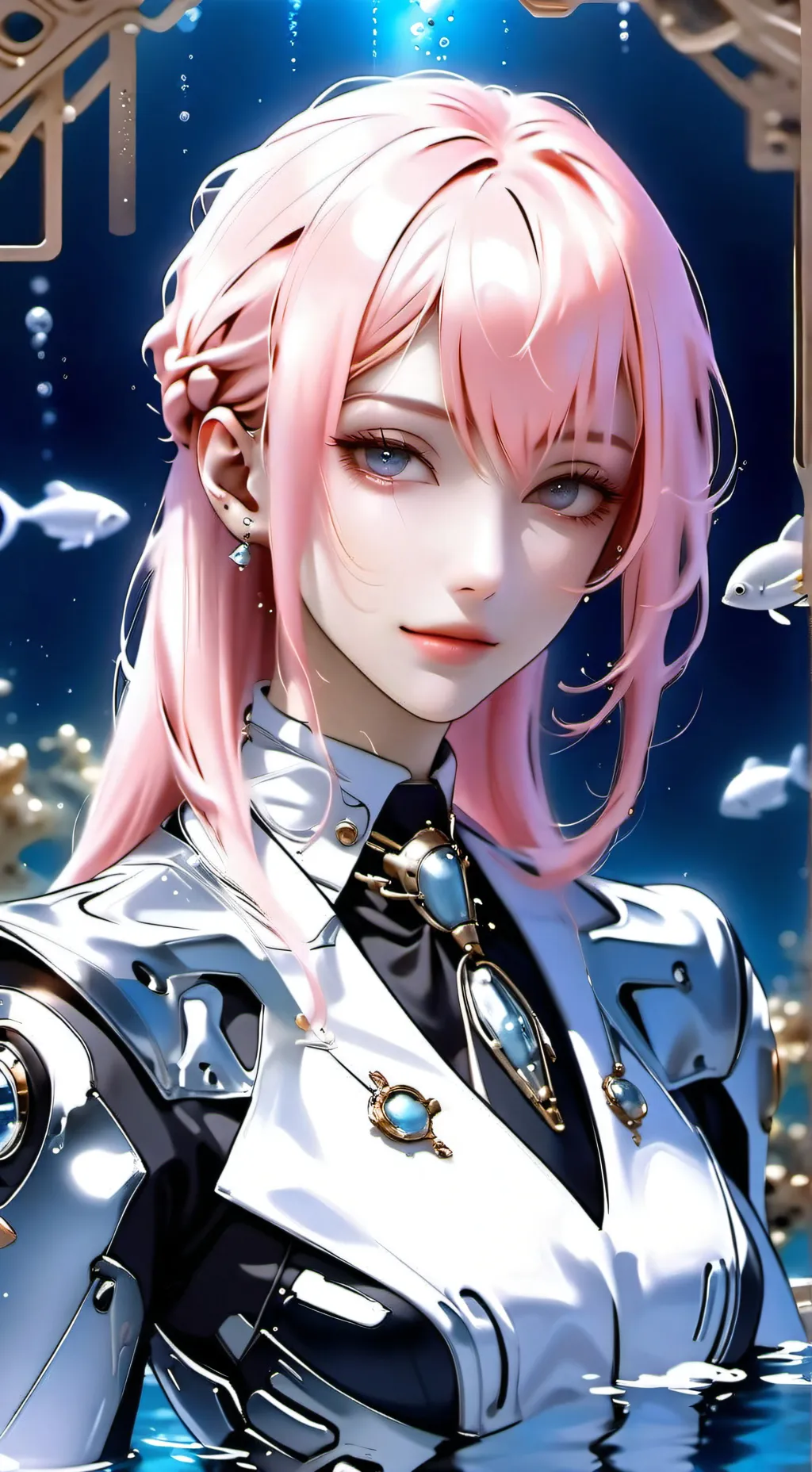 ai character: Aqua background