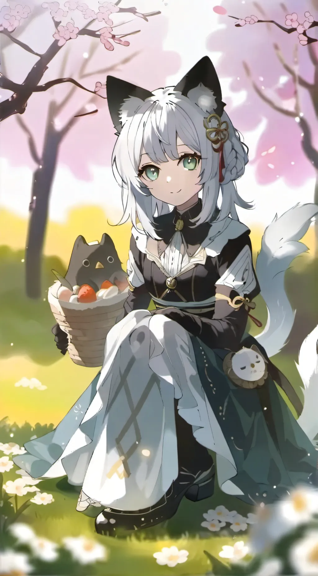 ai character: Cat girl background