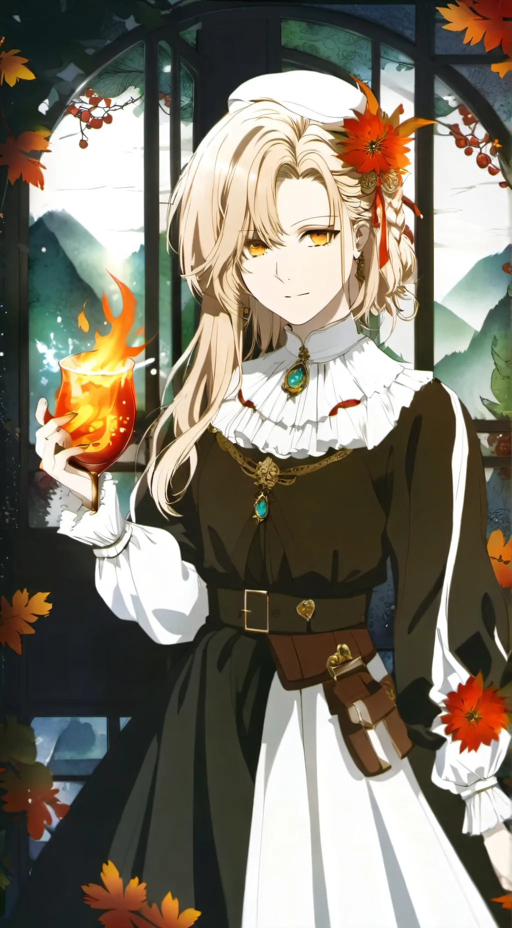 ai character: aurora background