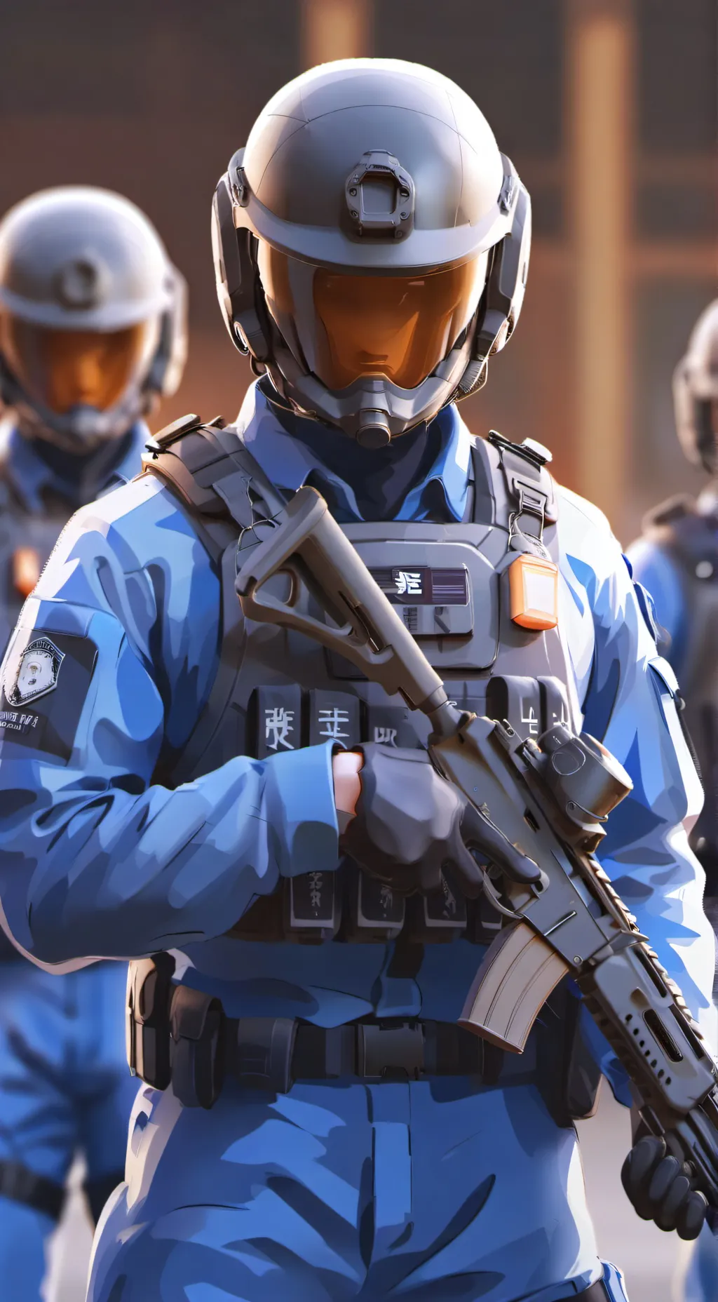 ai character: Armed Police team background