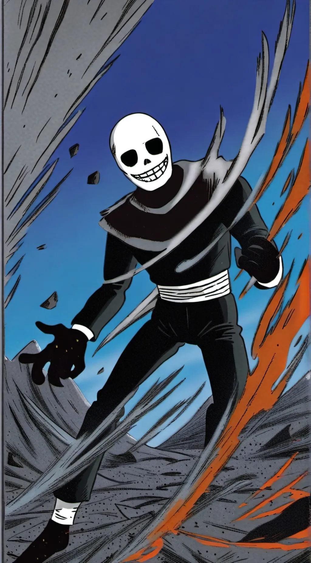 ai character: sans undertale  background