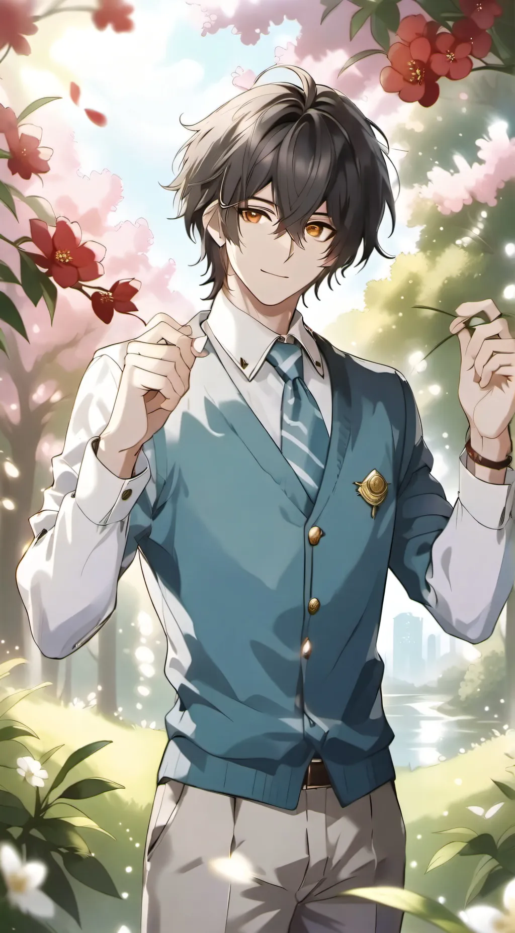 ai character: Leo~ background