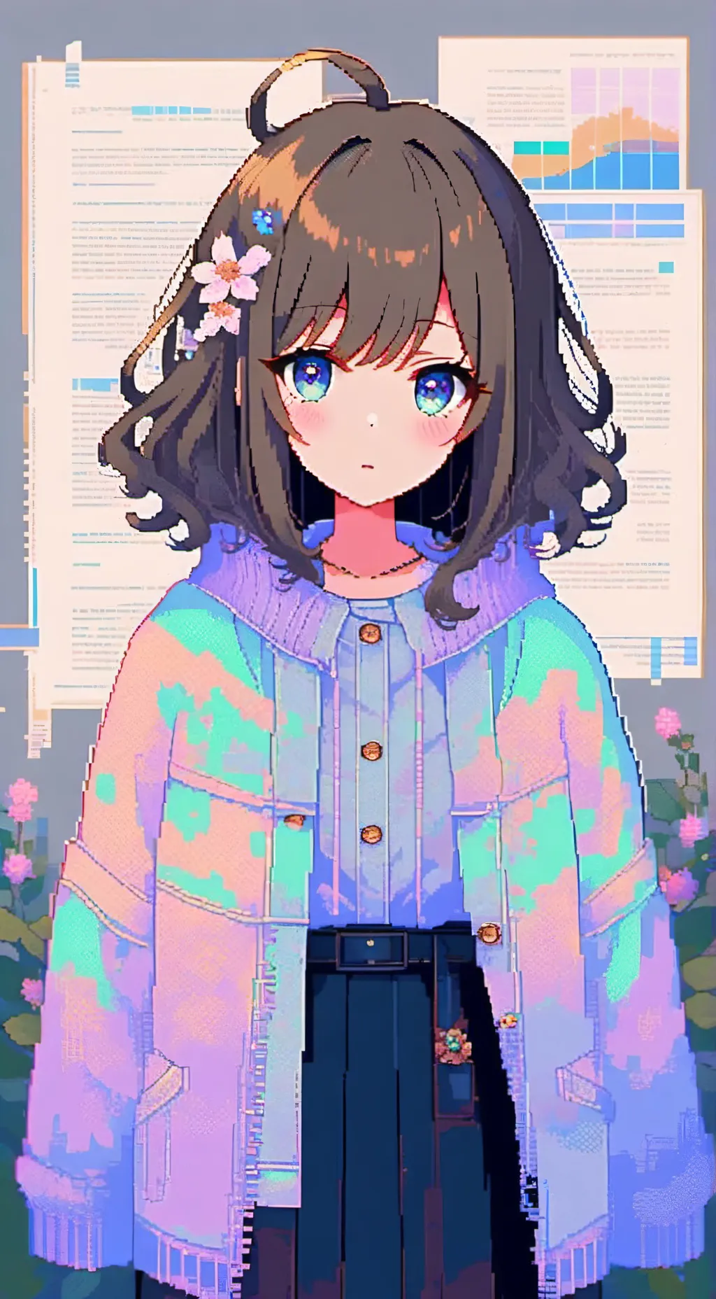 ai character: Mha pourcentage fr background