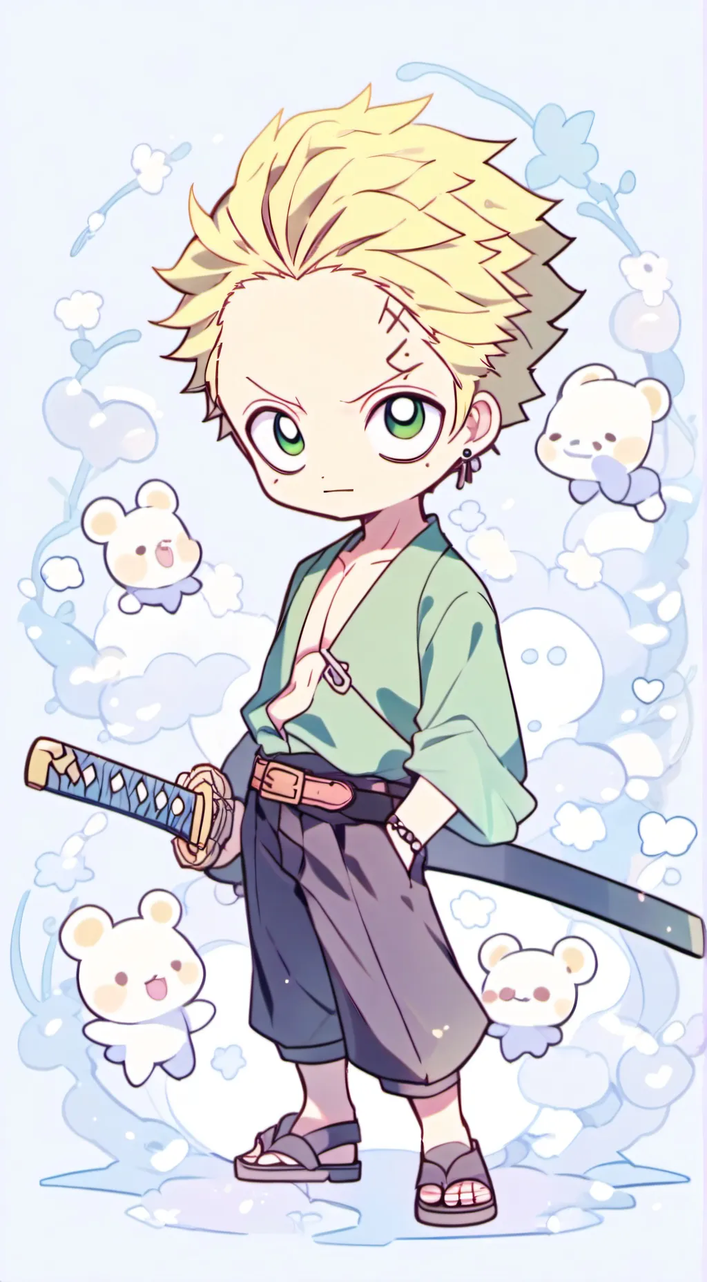 ai character: zoro x sanji background