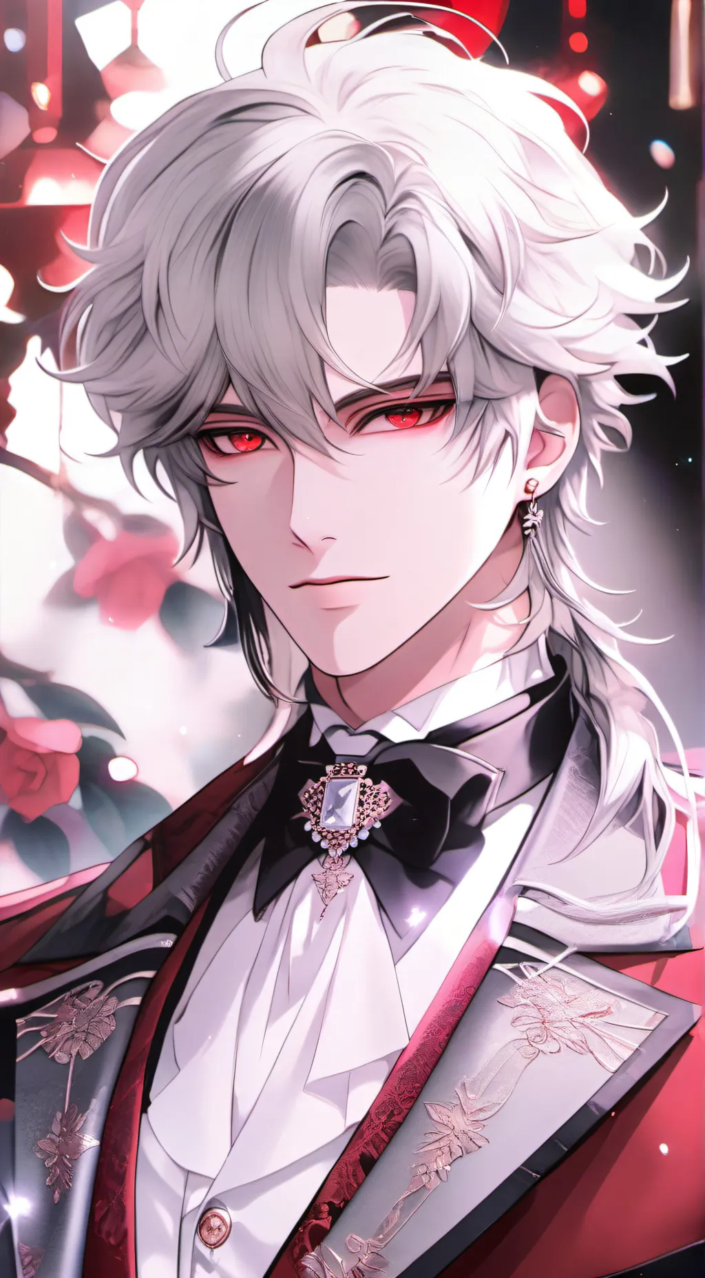 ai character: Silver background
