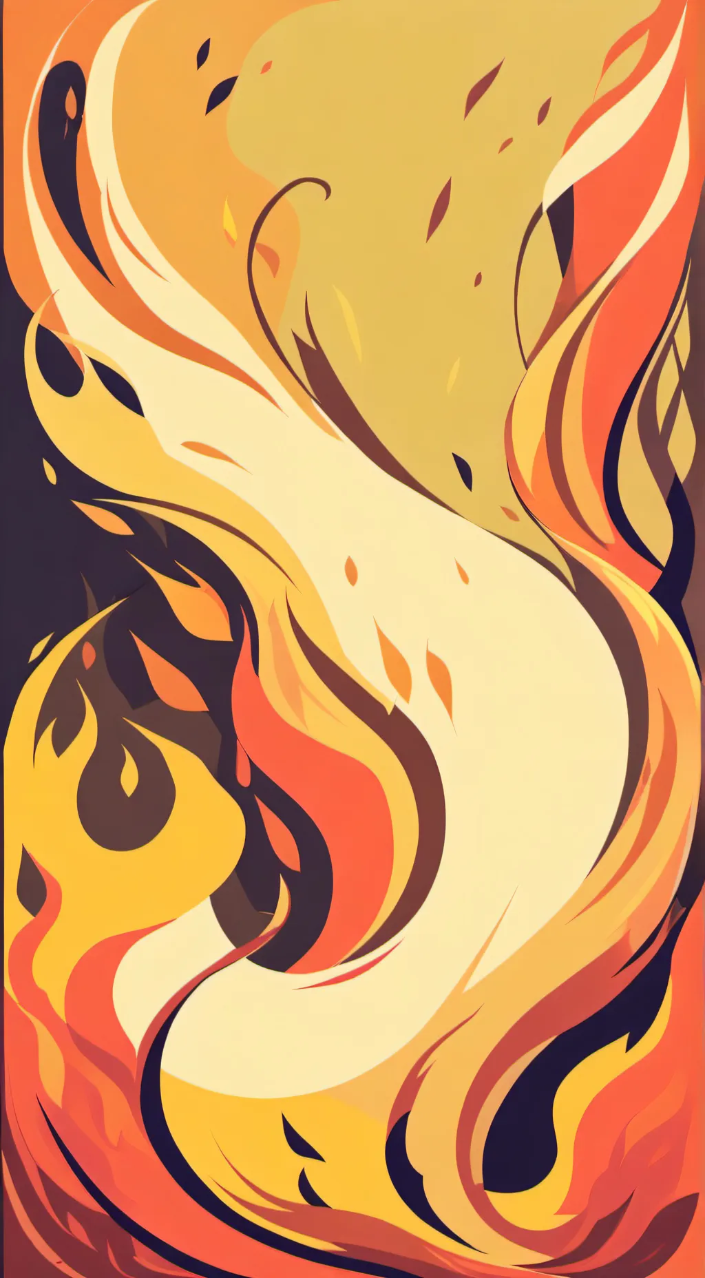 ai character: Warm like fire 3! background