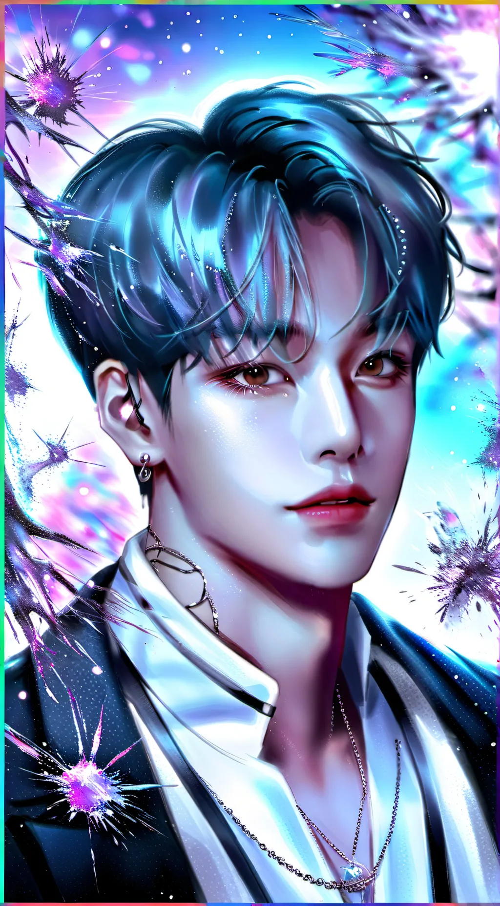 ai character: Jungkook BTS  background