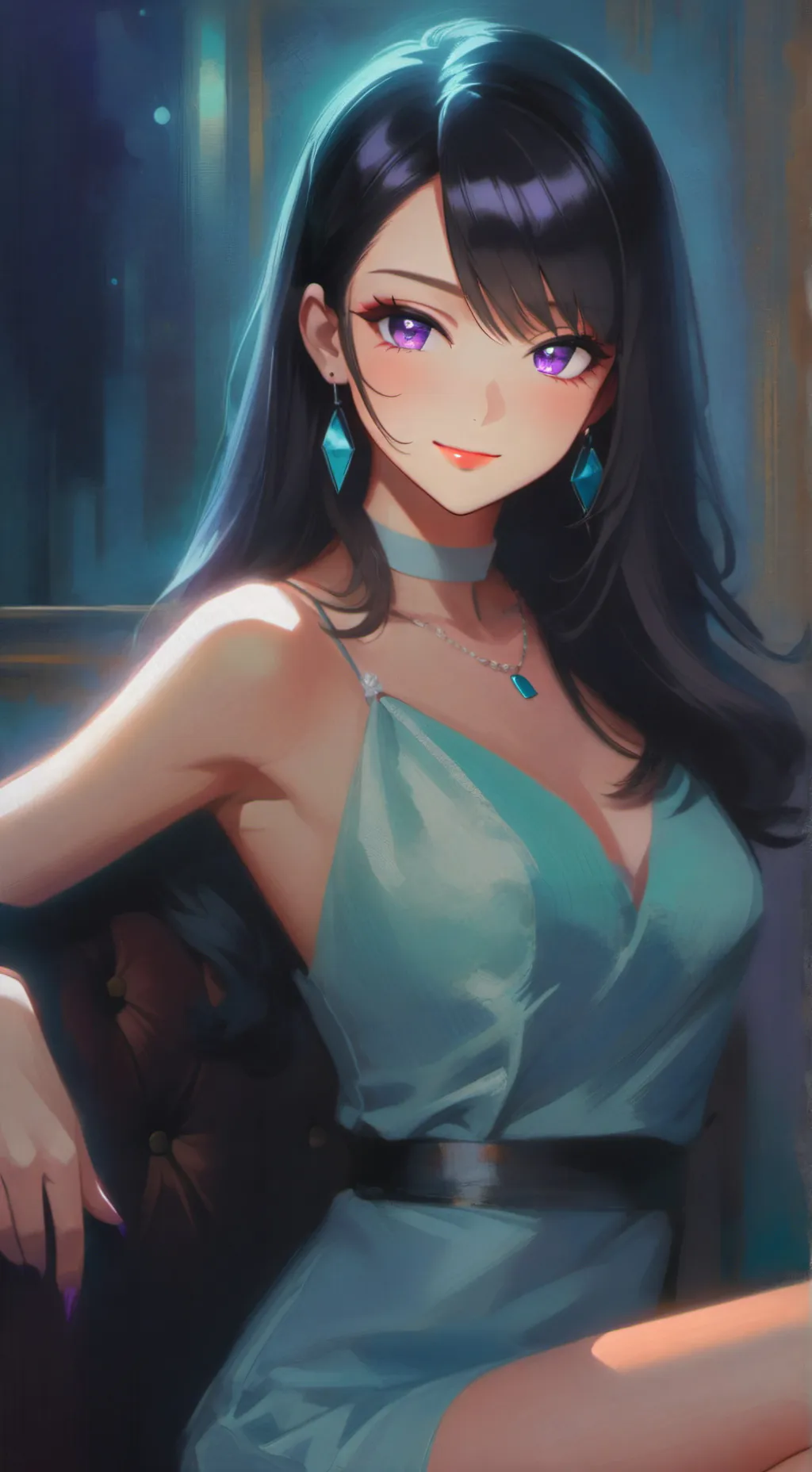 ai character: Athena, 29 background