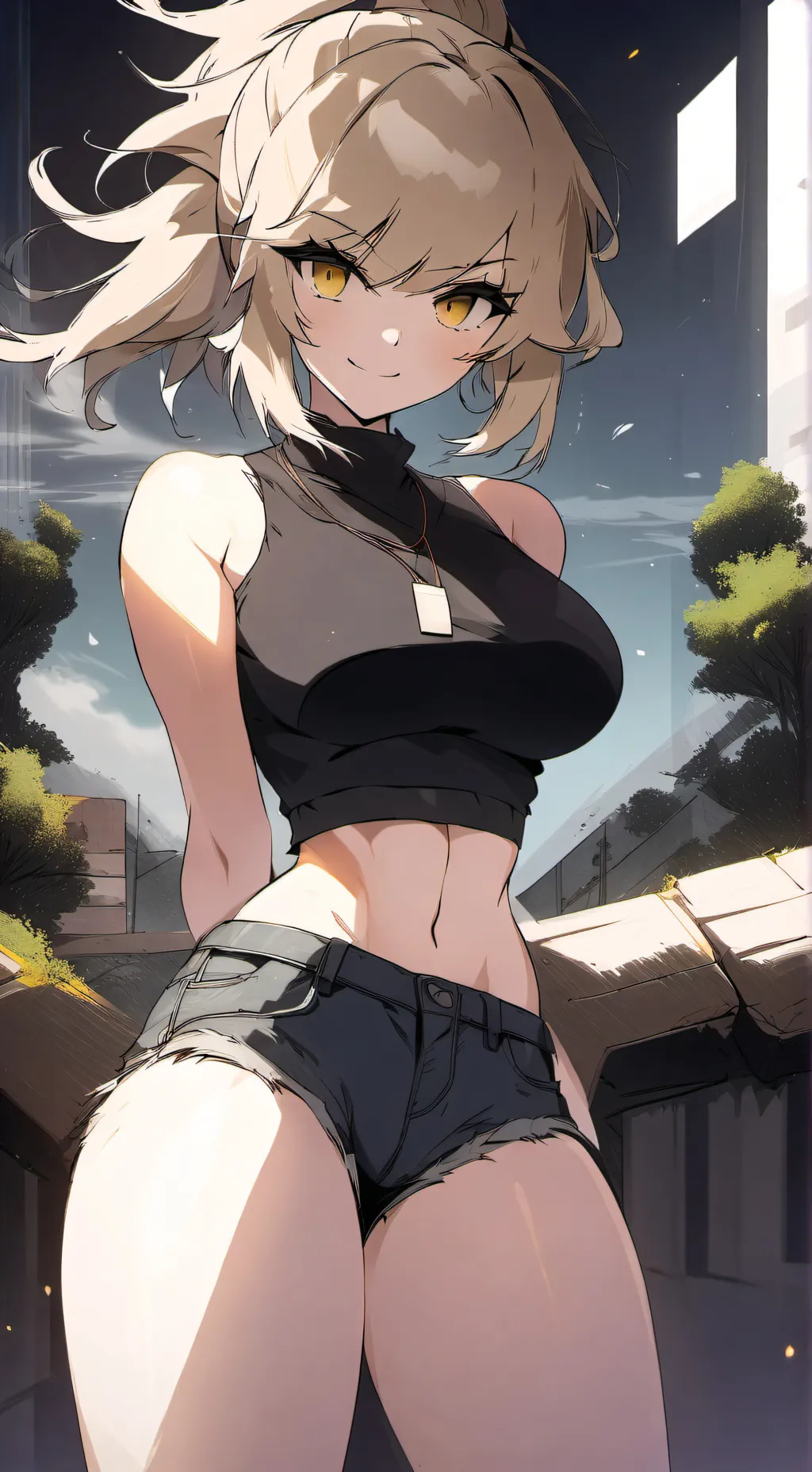 ai character: Hailey  background