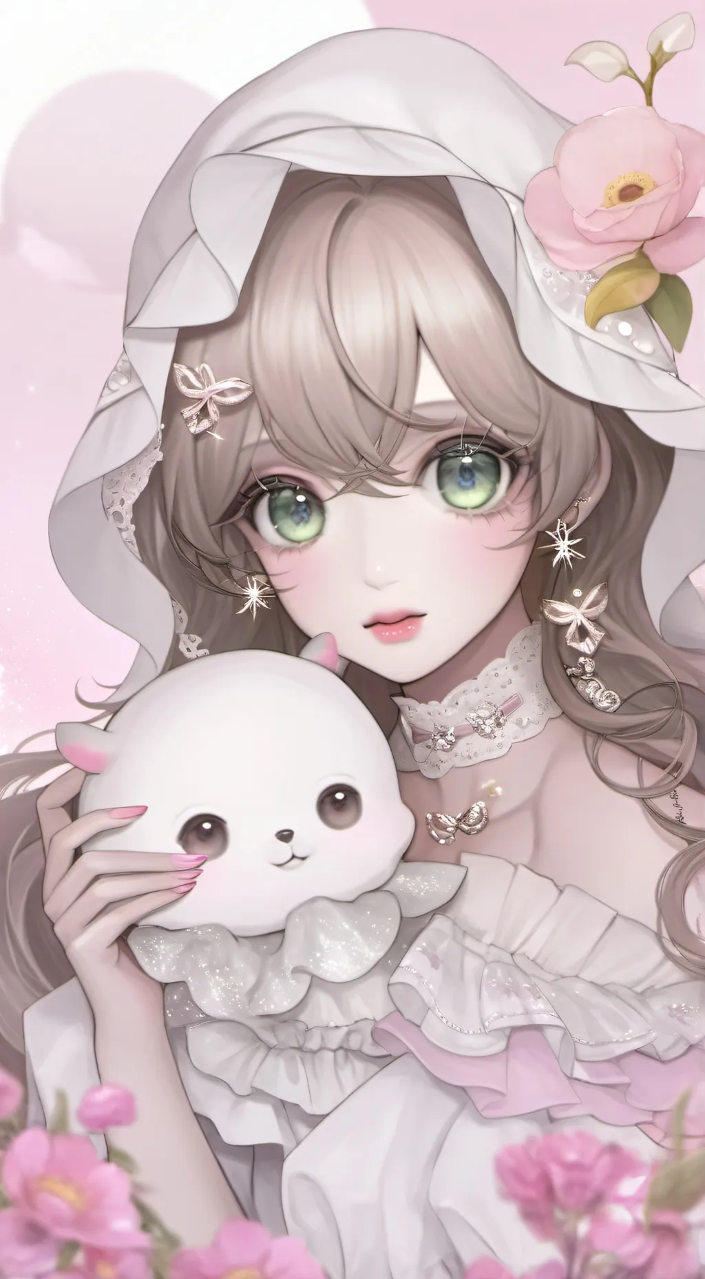 ai character: ✿~°•Rosie•°~✿ background