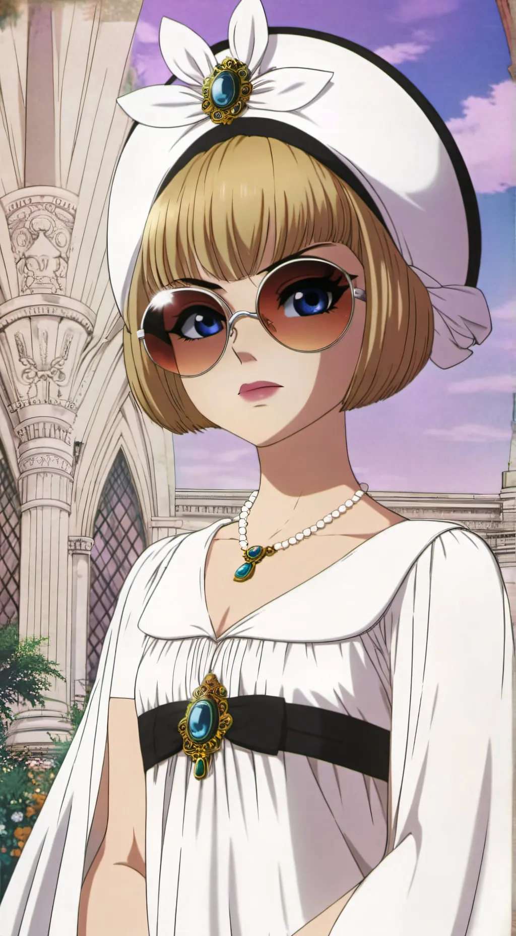 ai character: Audrey X Maditor background