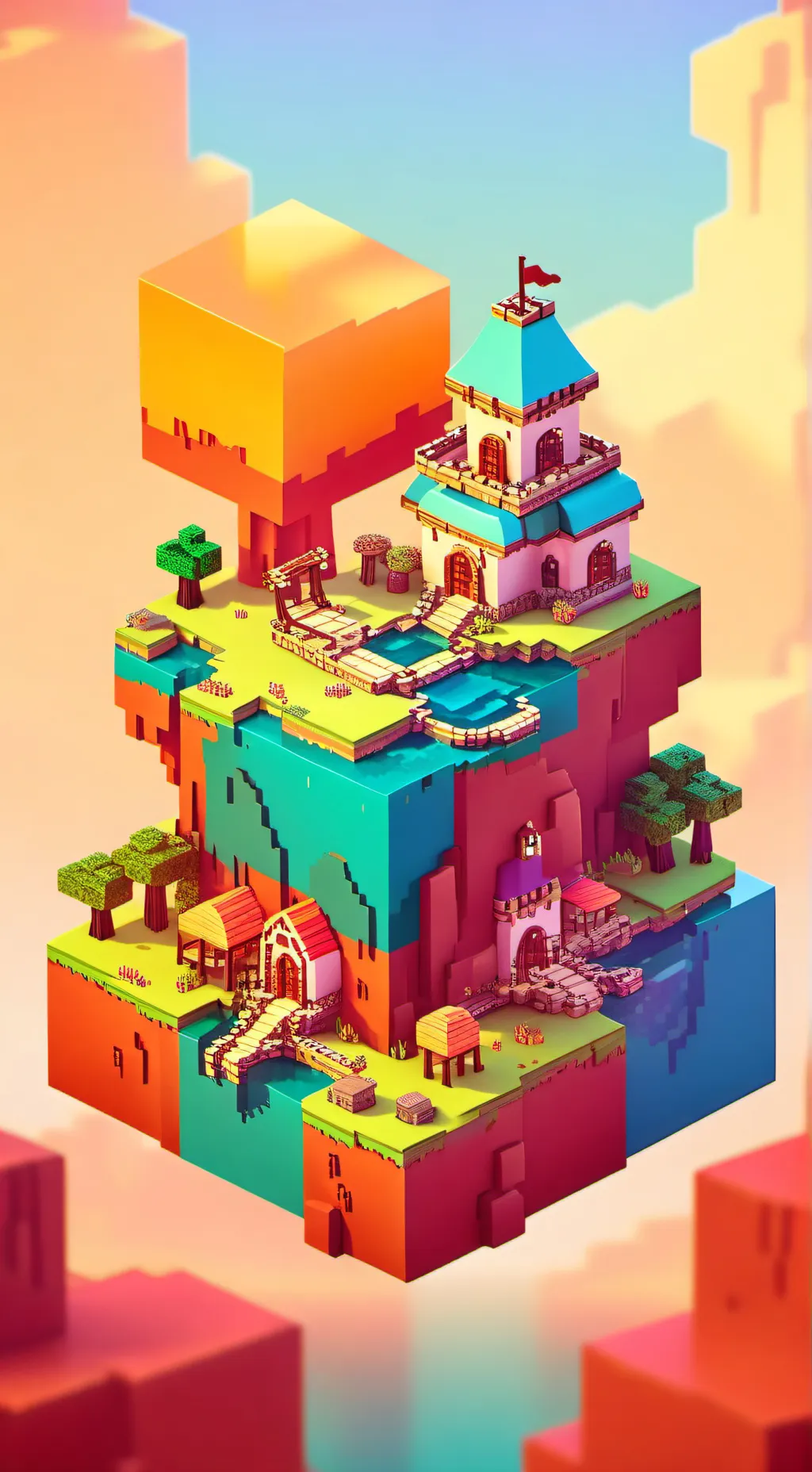 ai character: Minecraft life background